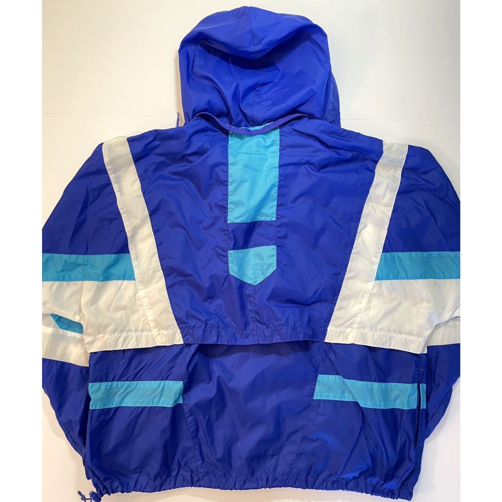 Nike VINTAGE Nike Mens 90s Spell Out Swoosh Windbreaker Jacket XL Blue Size US XL / EU 56 / 4 - 5 Thumbnail