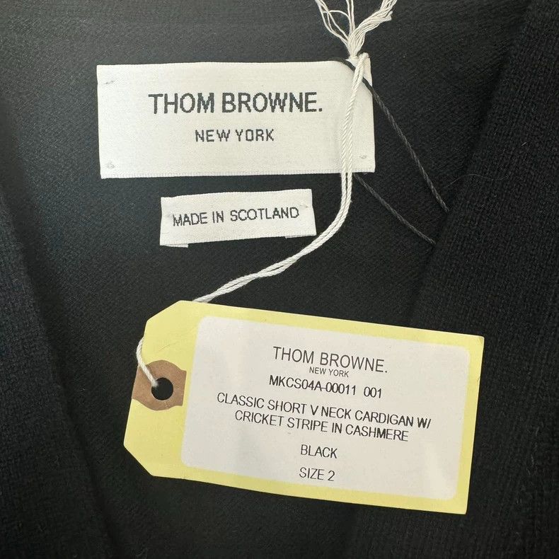 Thom Browne Thom Browne White and black striped cashmere sweater Size US M / EU 48-50 / 2 - 3 Thumbnail