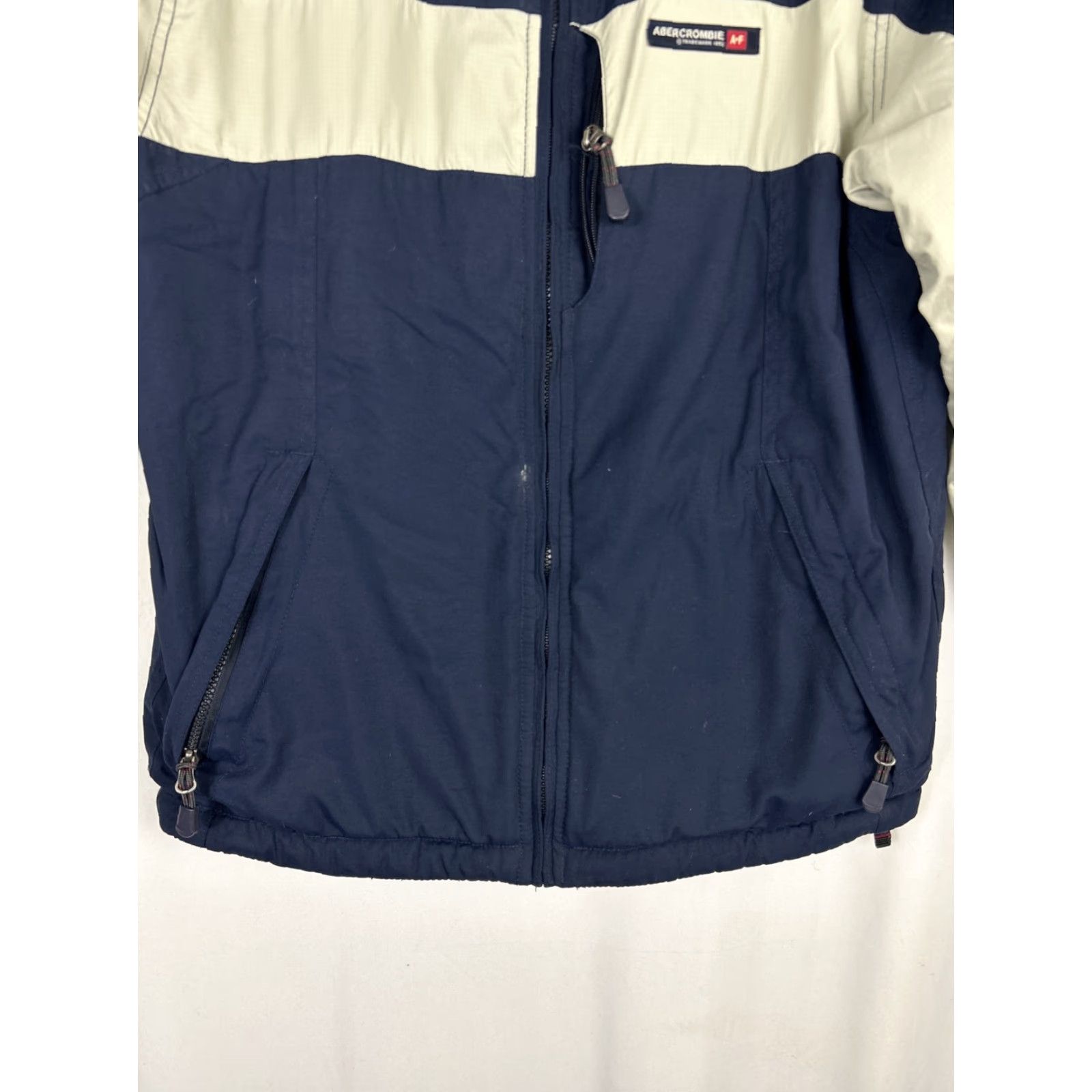 Abercrombie & Fitch VINTAGE Abercrombie & Fitch Men Small Blue Fleece Lined Coat Jacket Reversible Blue Gray Windbreaker Size US S / EU 44-46 / 1 - 6 Thumbnail