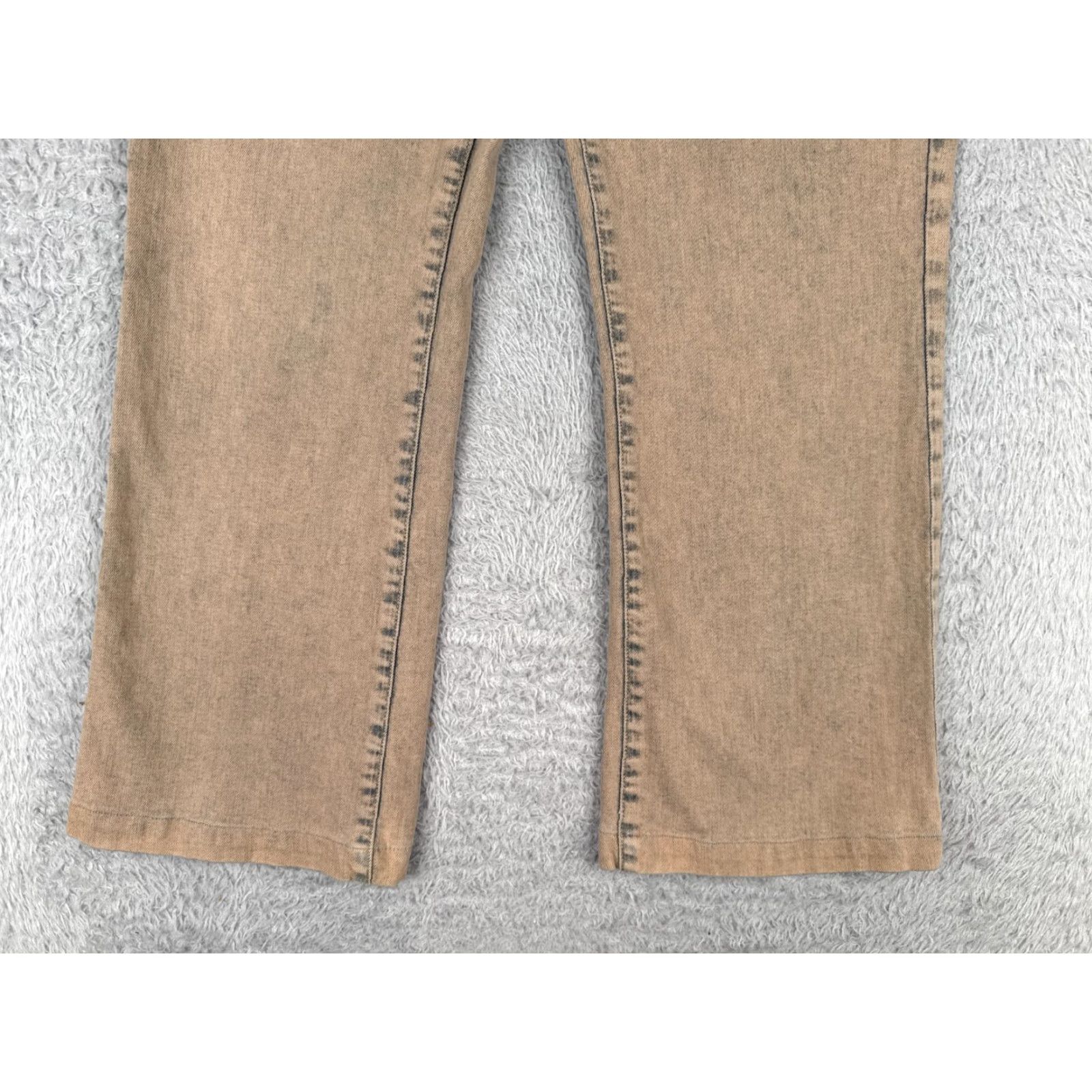 Vintage Womyn Jeans Ladies 30x26 Beige Cotton Blend Bootcut Wide Leg Mid Rise Regular 10 Casual Everyday Jeans Womens Size 32" / US 10 / IT 46 - 2 Thumbnail