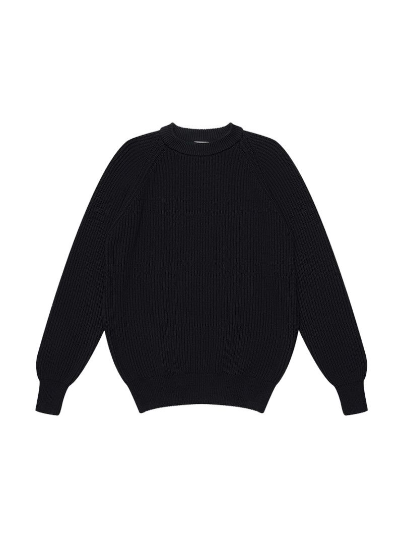 Knickerbocker Mfg Co 💚 Knickerbocker Heavy Rib Cotton Sweater Black Medium NEW Size US M / EU 48-50 / 2 - 1 Thumbnail