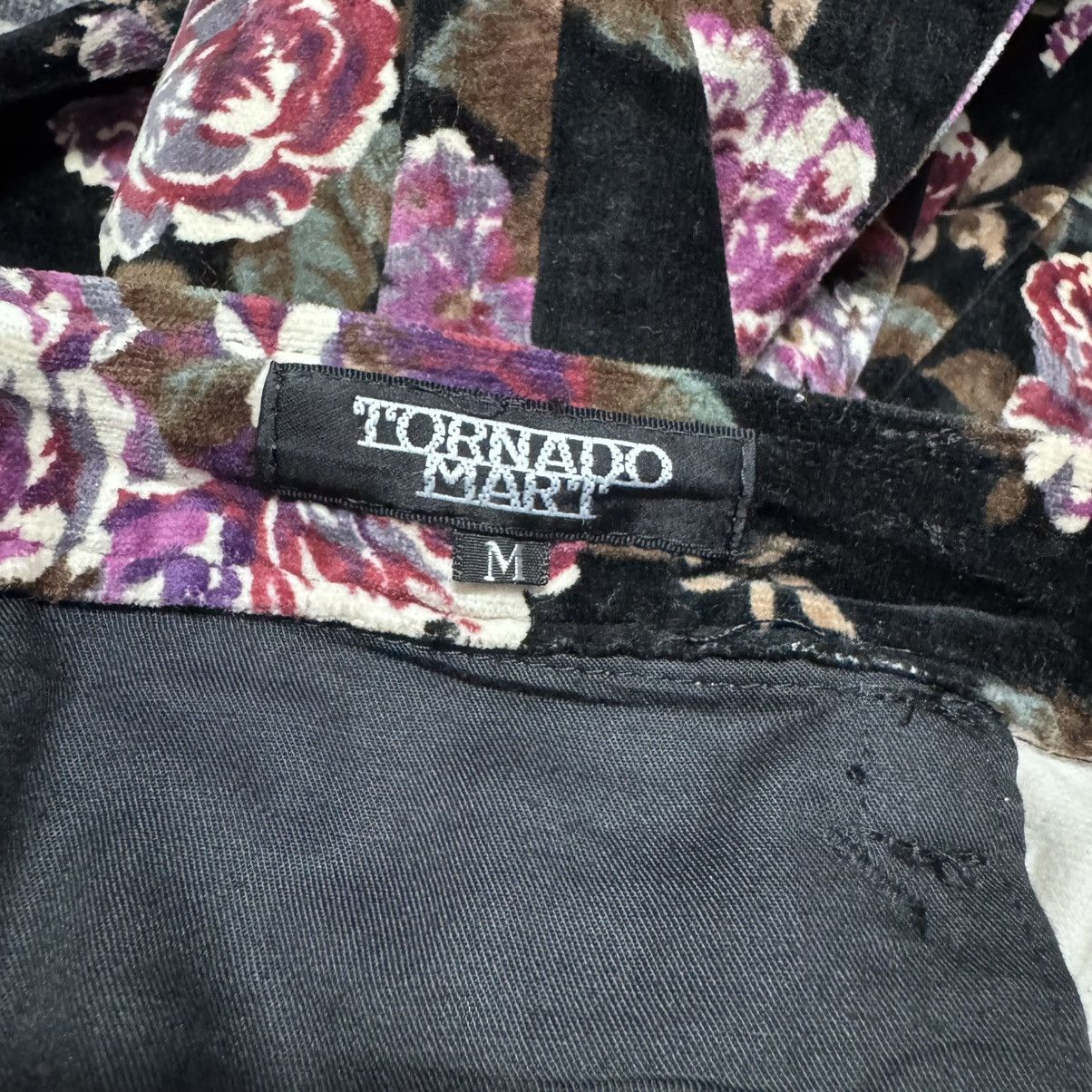 Tornado Mart Tornado Mart Velvet Floral Flare Pants Size 30" / US 8 / IT 44 - 19 Thumbnail