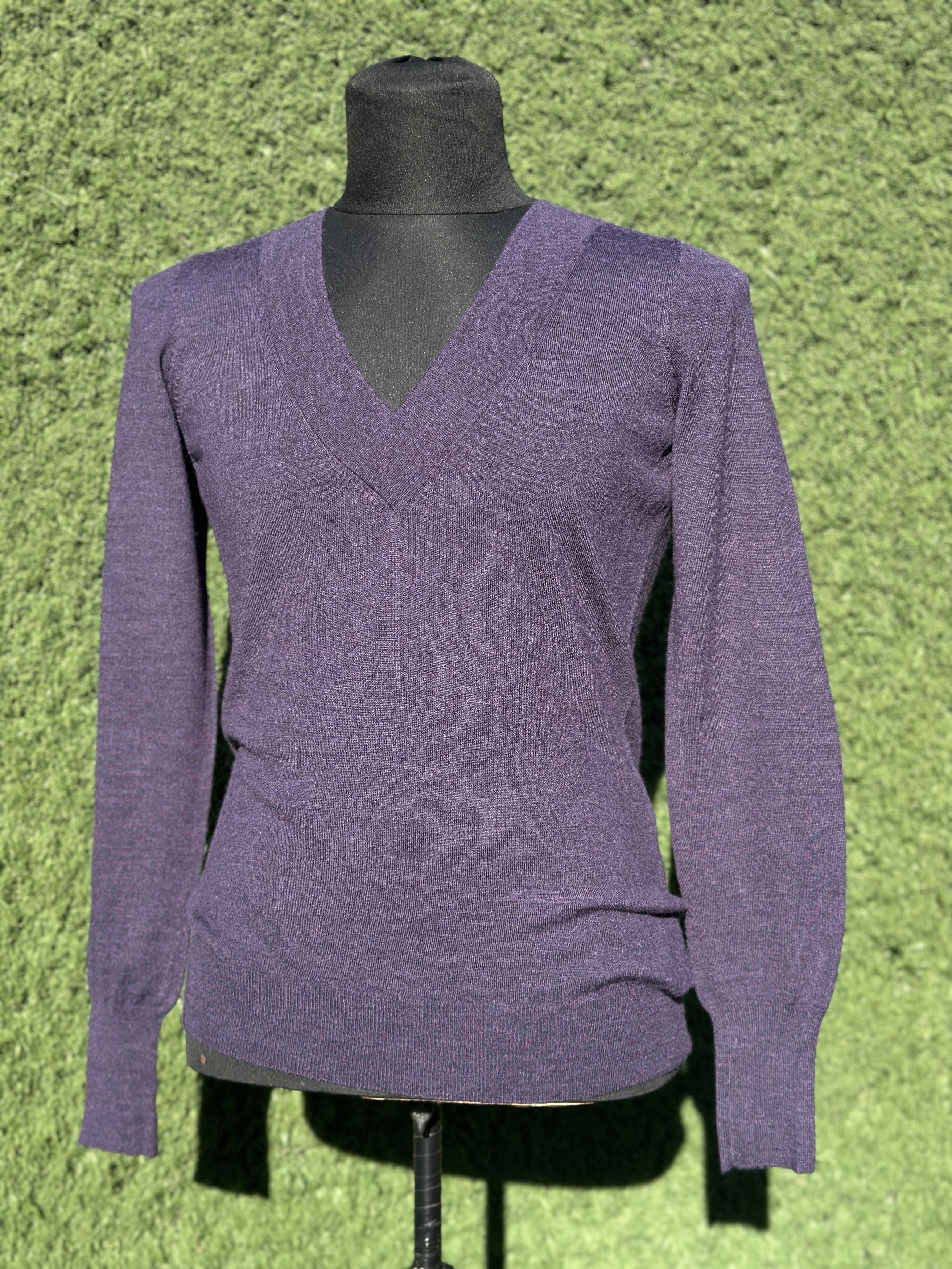 Prada Prada V-Neck Fine Knit Cashmere Silk Sweater Size IT 42 Size M / US 6-8 / IT 42-44 - 6 Thumbnail