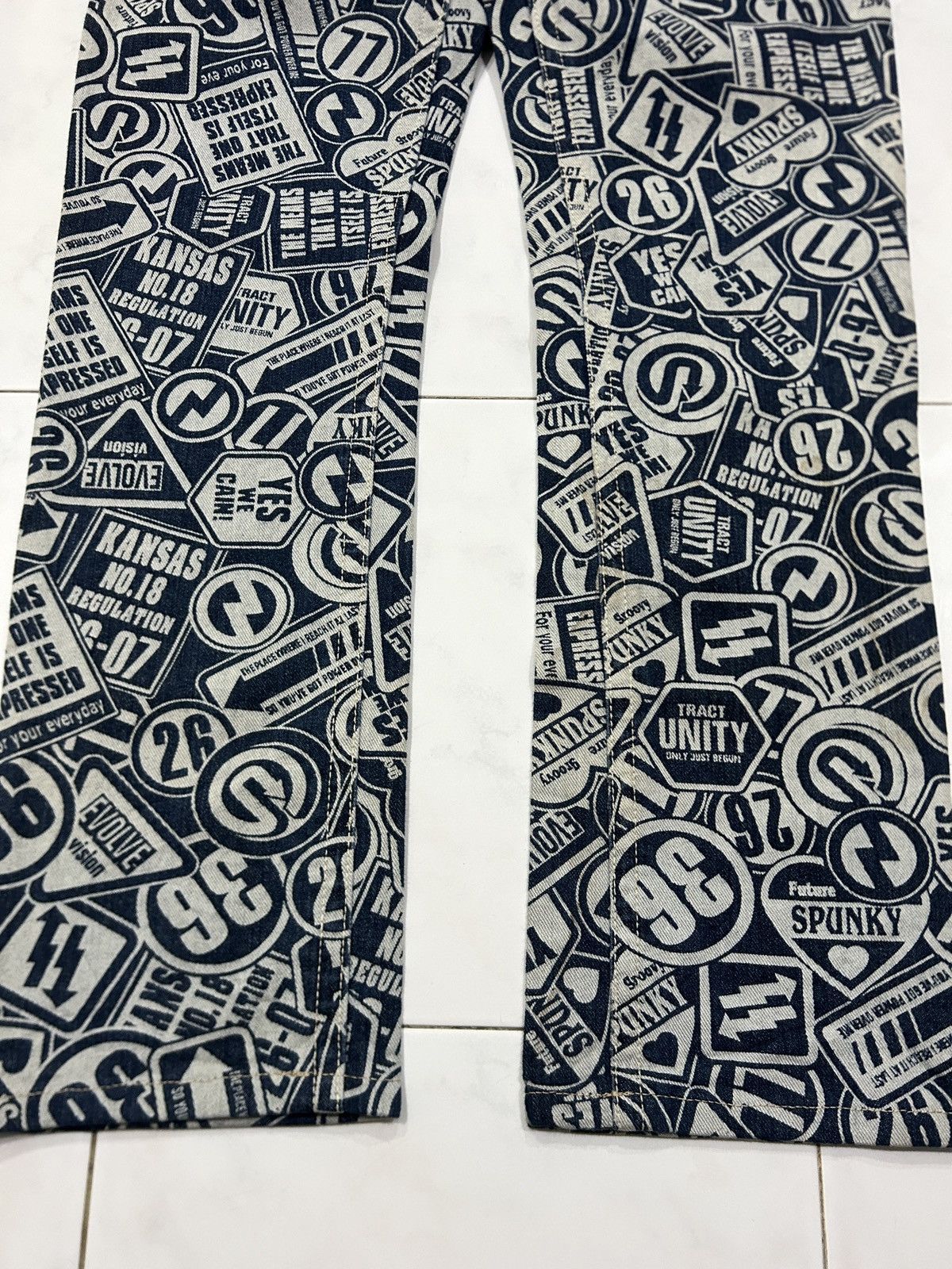 Designer × Japanese Brand Vintage Original Jeans Printed AOP Hysteric Inspired Size US 33 - 4 Thumbnail