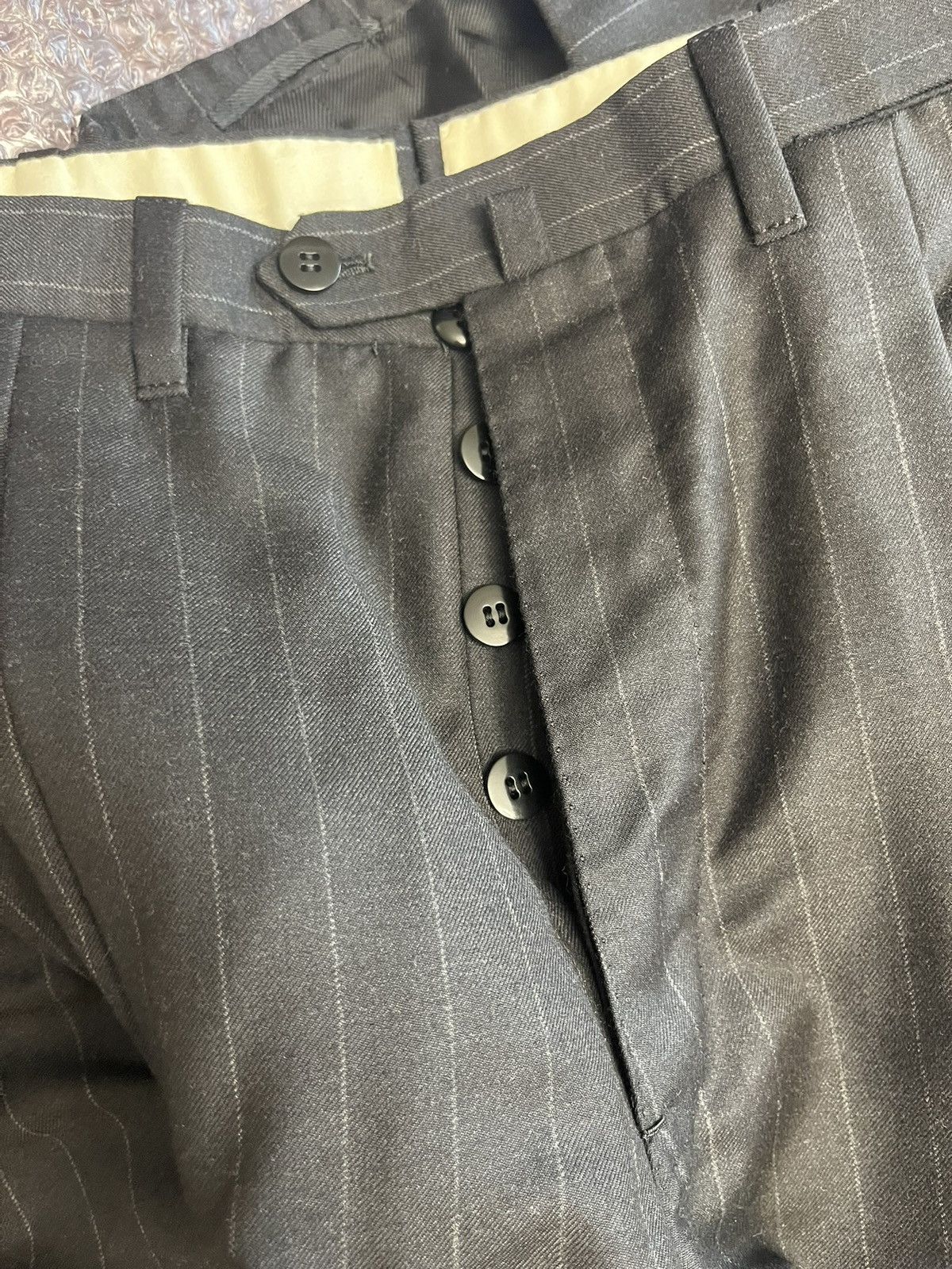 Cesare Attolini Cesare attolini black pinstripe double bresated wool size 48 Size 38R - 7 Thumbnail
