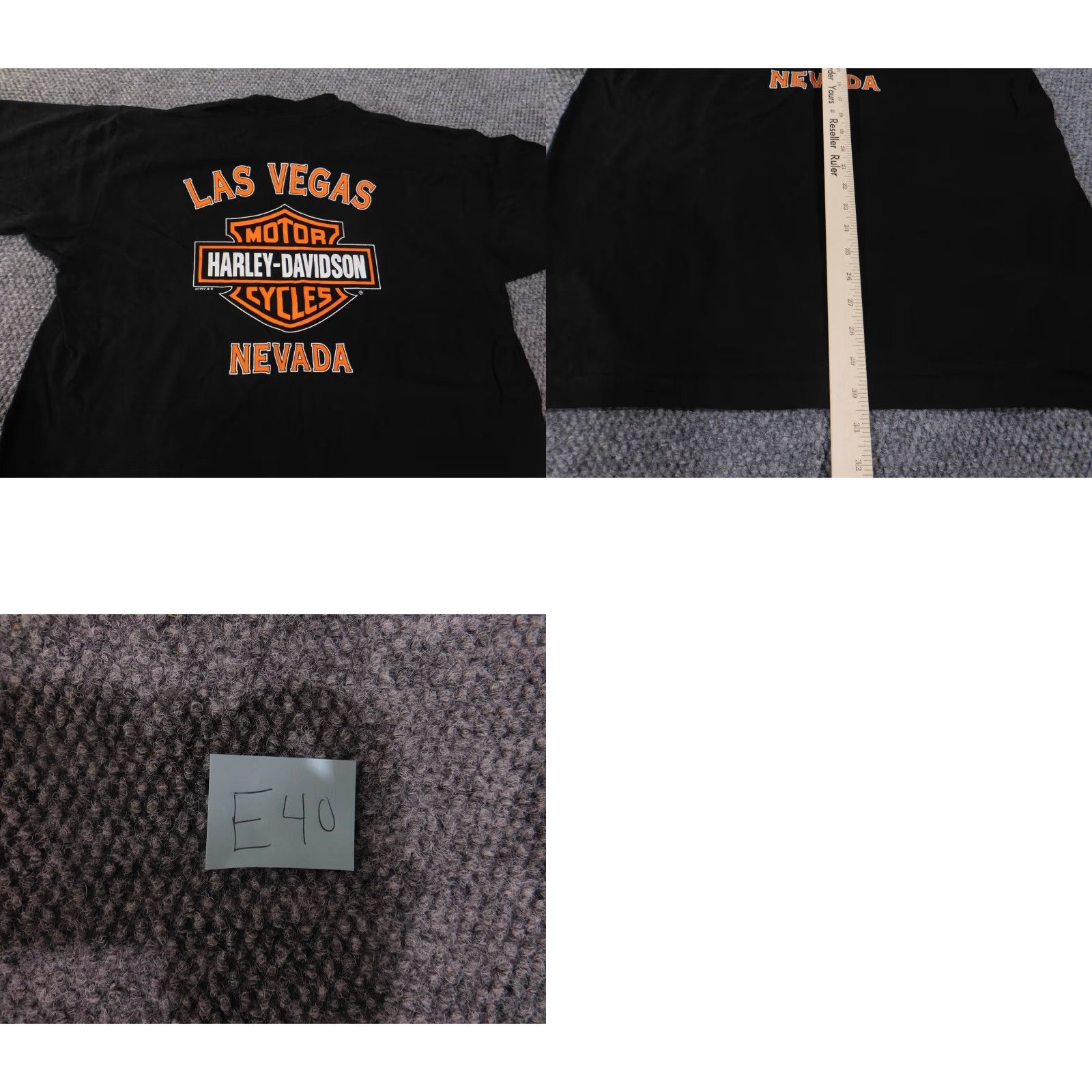 Harley Davidson VINTAGE Harley-Davidson Shirt Mens Large Black 90s Las Vegas Tee Size US L / EU 52-54 / 3 - 9 Thumbnail