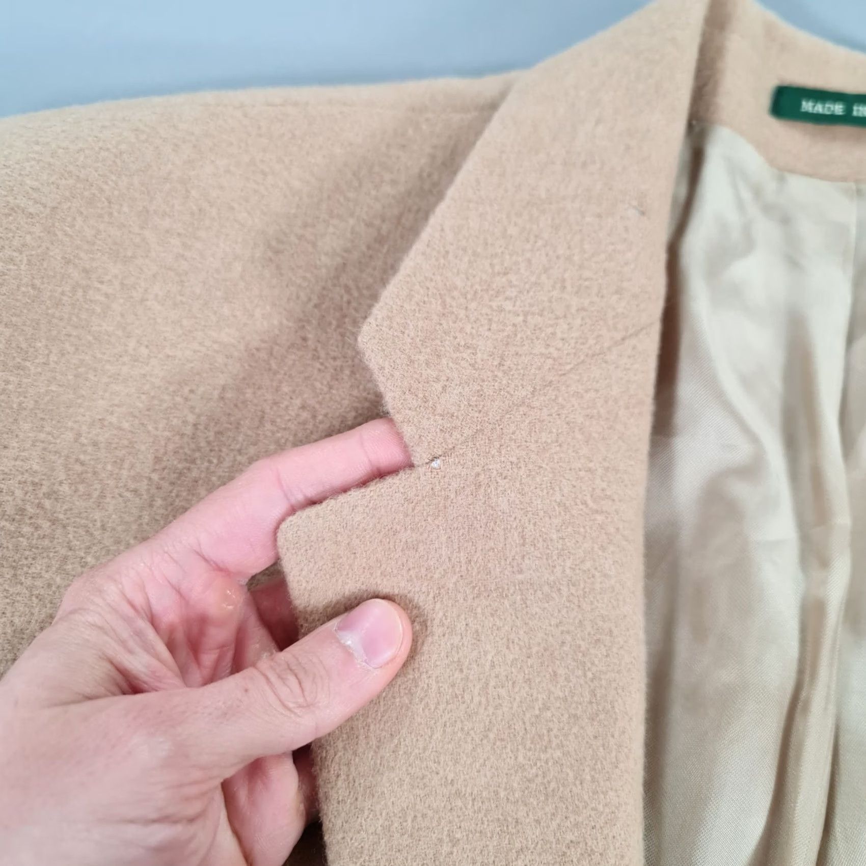 Ralph Lauren VINTAGE Ralph Lauren Mens Blazer Beige Camel Hair Sports Coat Jacket 44 R Size 44R - 5 Thumbnail