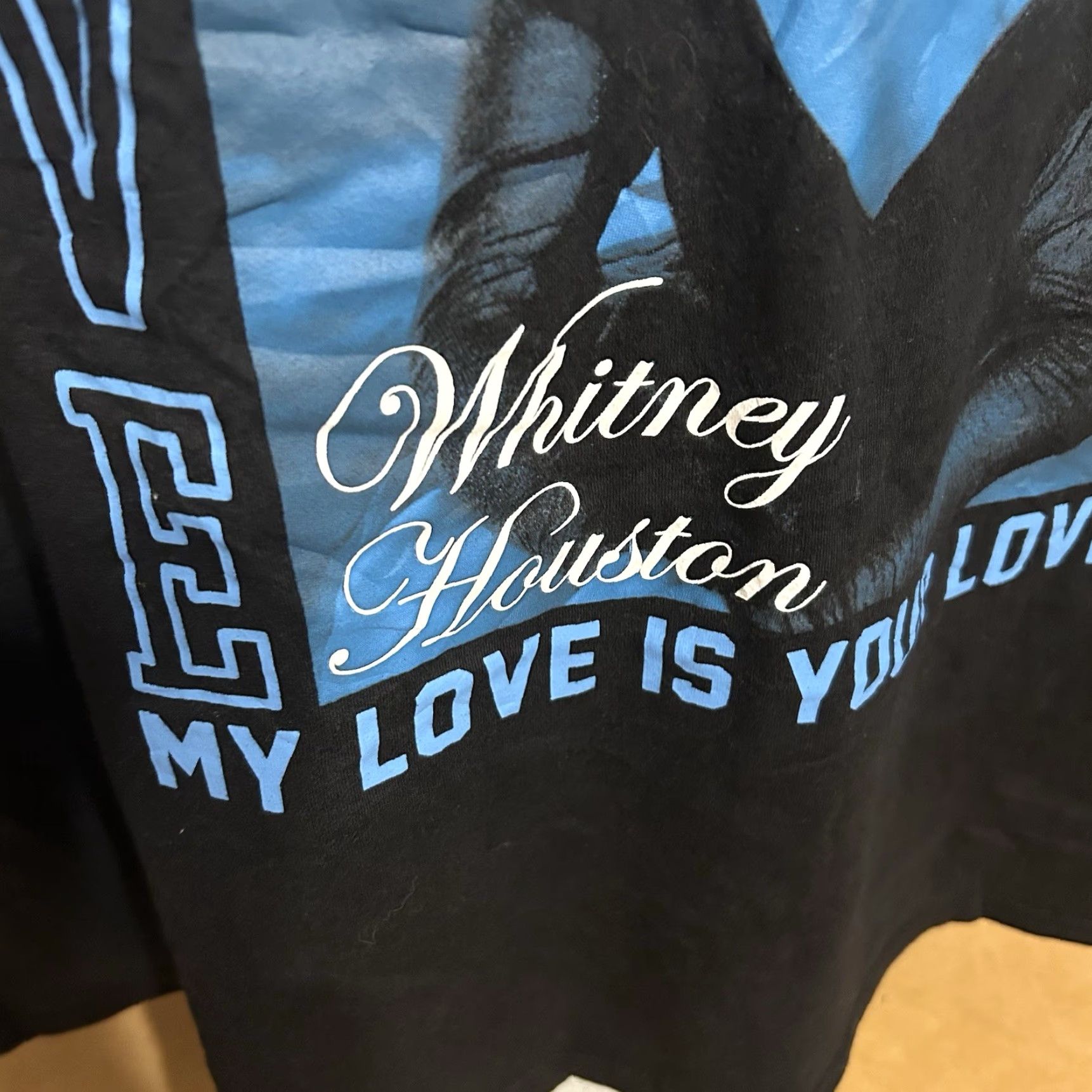 Vintage Whitney Houston My Love Is Your Love Shirt Men XL Black Short Sleeve Graphic Size US XL / EU 56 / 4 - 7 Thumbnail
