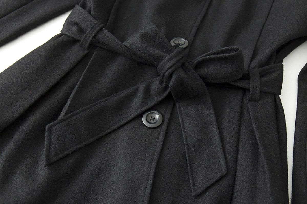 Other Black Mid-Length Wool Blend Coat Size S / US 4 / IT 40 - 5 Thumbnail