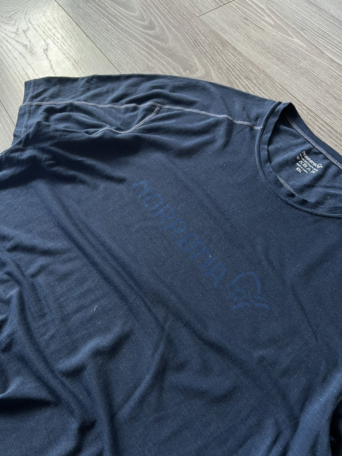 Norrona ‼️Norrona Big Logo Merino Wool Outdoor Equaliser Mens Tee‼️ Size US XXL / EU 58 / 5 - 17 Thumbnail