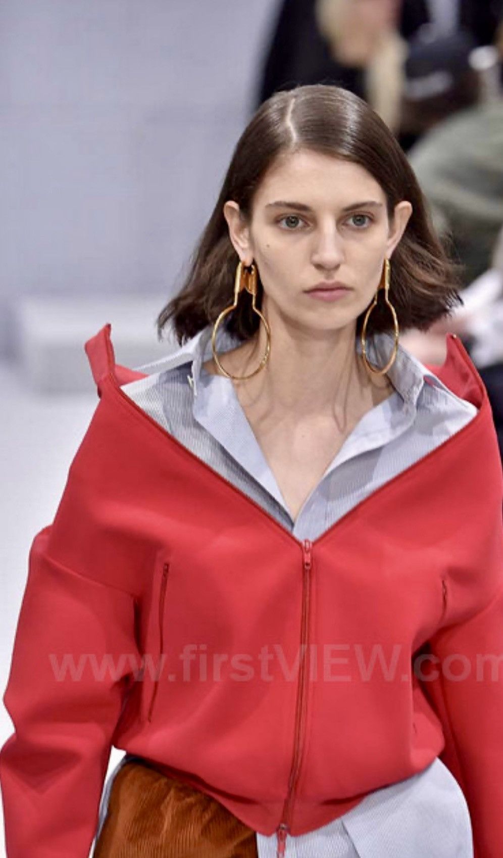 Balenciaga Balenciaga FW16 Asymmetric Red Zip Jacket – Runway Piece Size S / US 4 / IT 40 - 2 Thumbnail