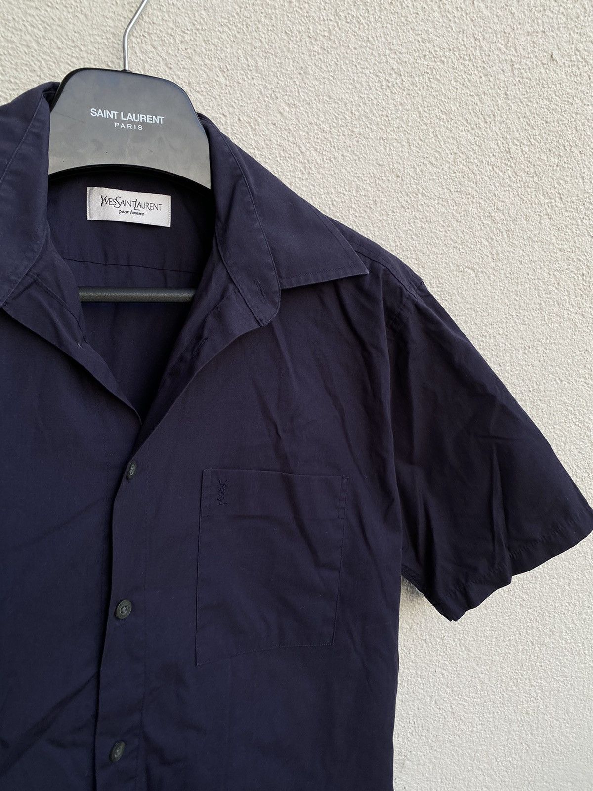 Vintage Summer YSL Shirt in Navy Size US M / EU 48-50 / 2 - 1 Thumbnail