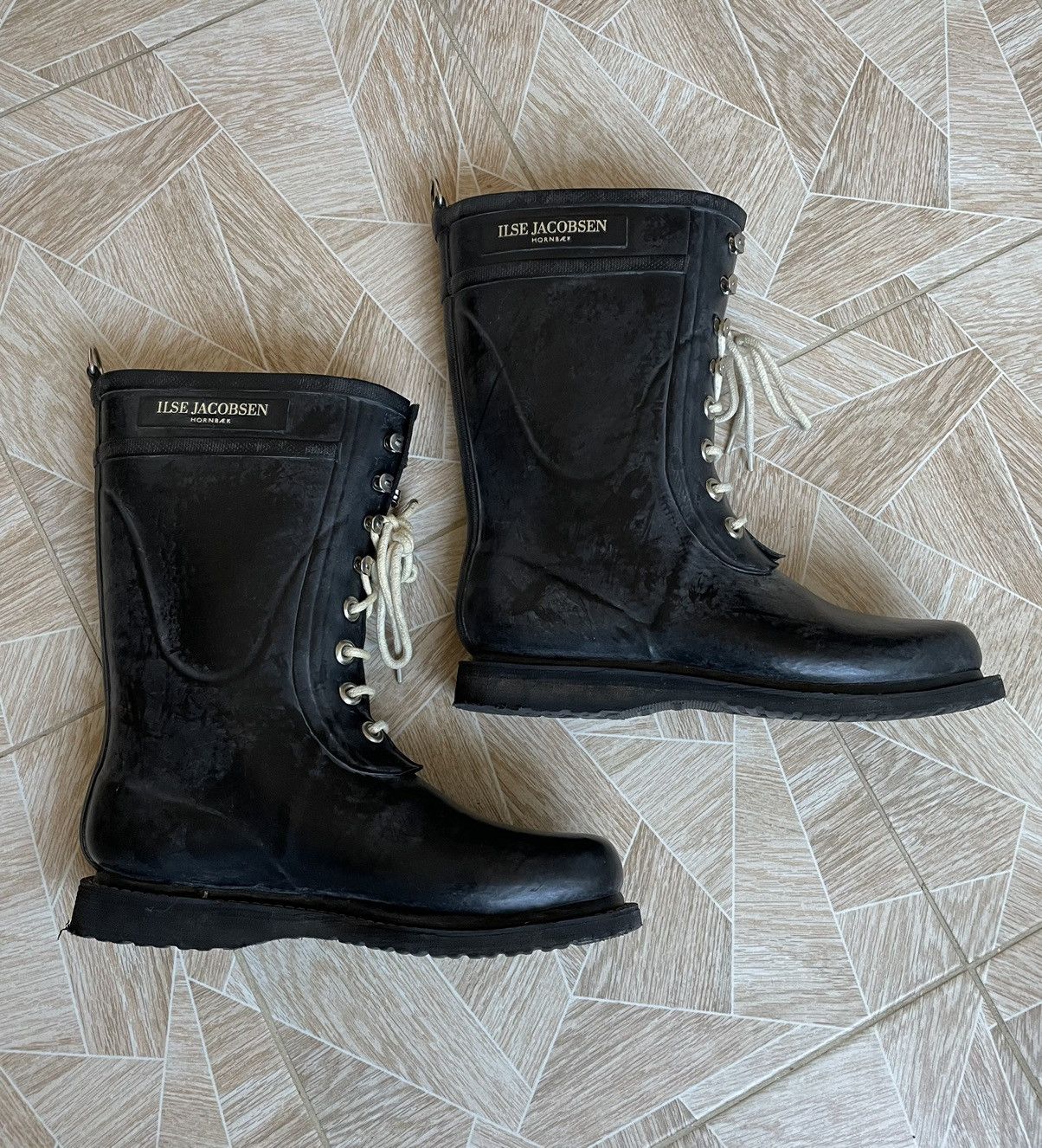 Handmade × Vintage Avant Garde Vintage Ilse Jacobsen HORNBÆK Long Rubber Boot Size US 8 / EU 41 - 3 Thumbnail