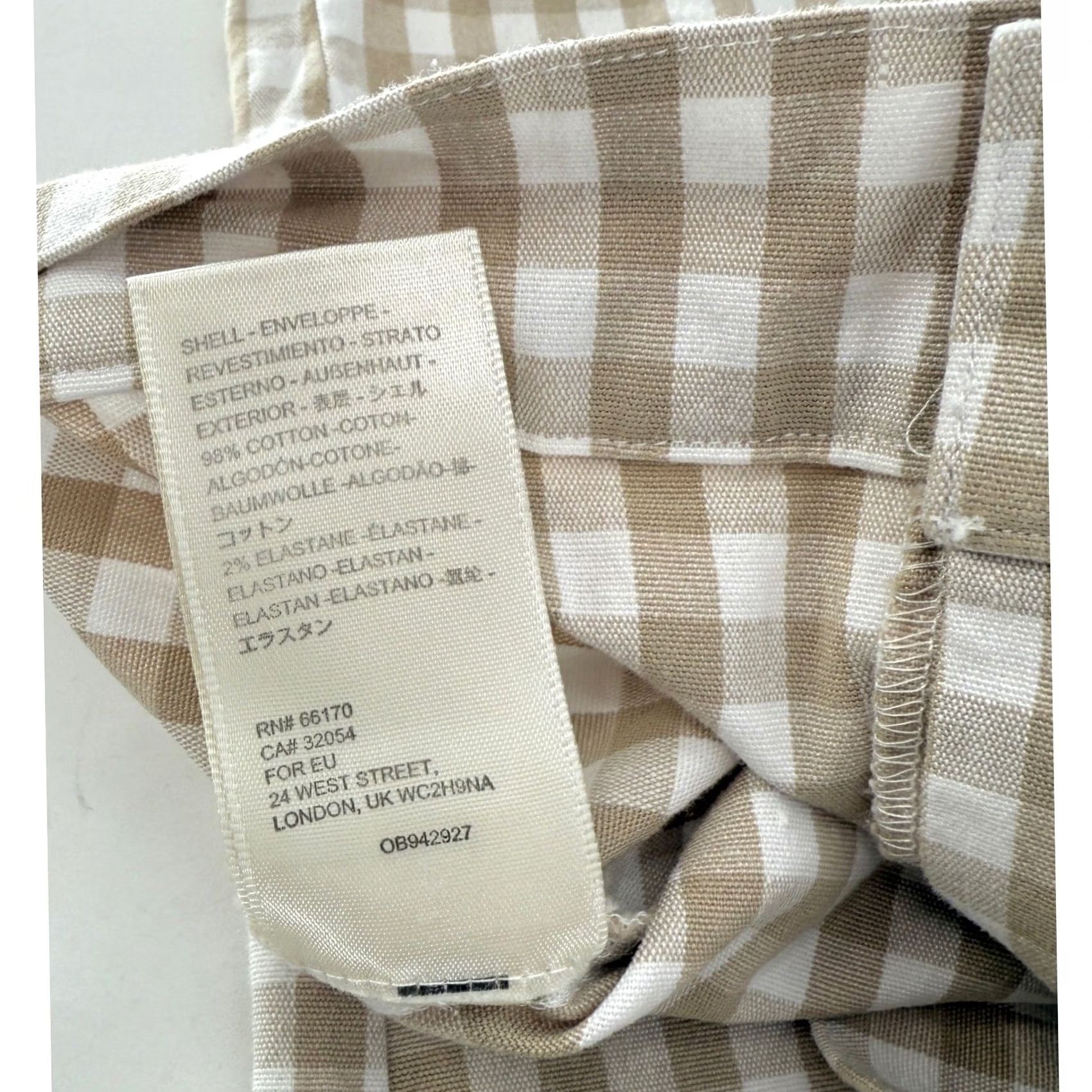 Urban Outfitters Urban Outfitters Gingham Pants Women's Size 4 Beige White Checkered Casual Straight Leg Pants Size 27" / US 4 / IT 40 - 6 Thumbnail