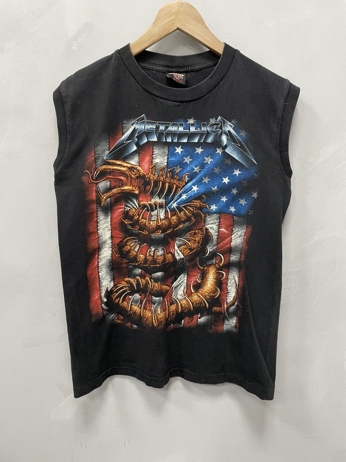 Metallica × Vintage VINTAGE Metallica WASHED DISTRESSED Y2K TANK TOP T SHIRT Size US M / EU 48-50 / 2 - 1 Thumbnail