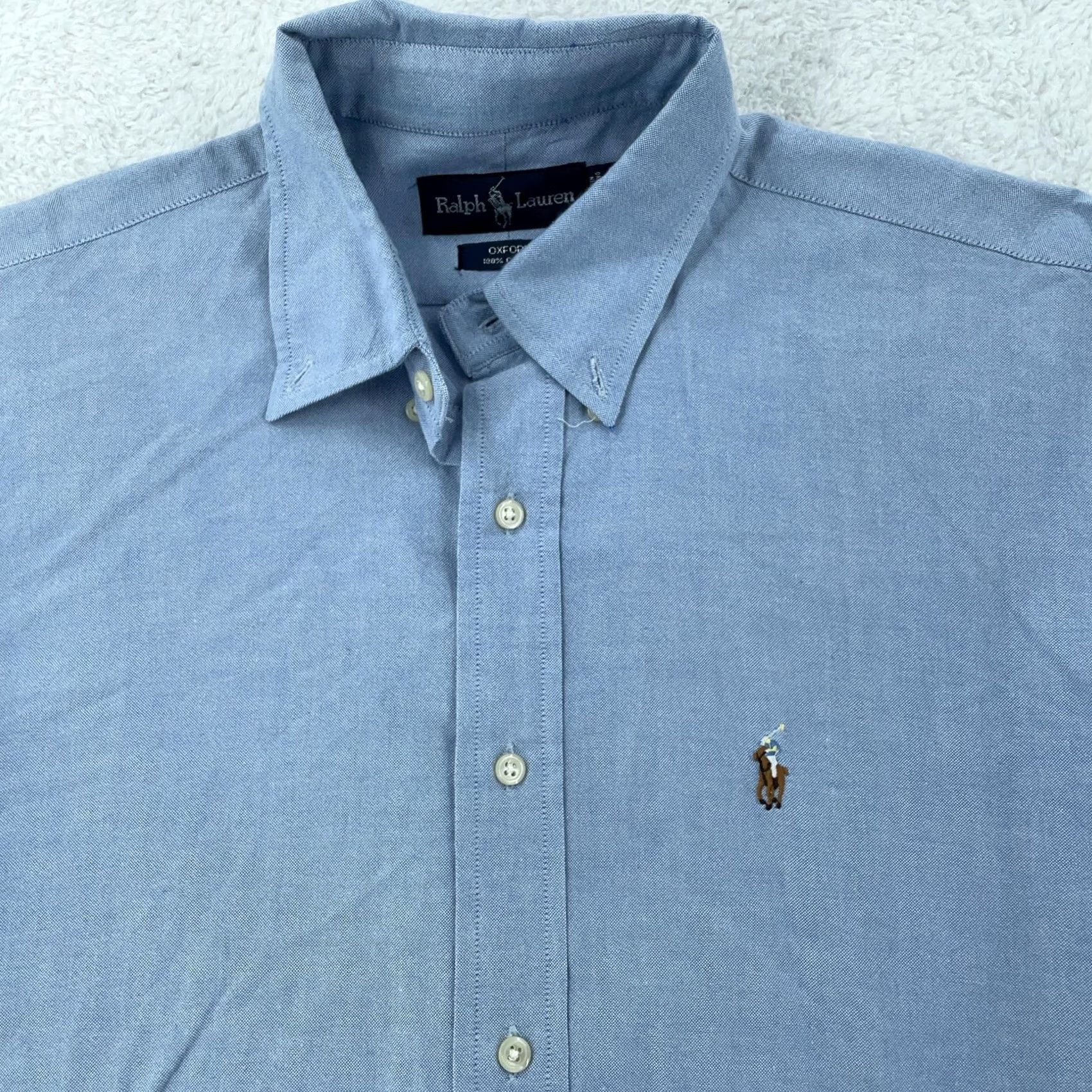 Ralph Lauren Ralph Lauren Shirt Men Large Blue Long Sleeve Button Down Flesh Pony Logo Size US L / EU 52-54 / 3 - 2 Thumbnail