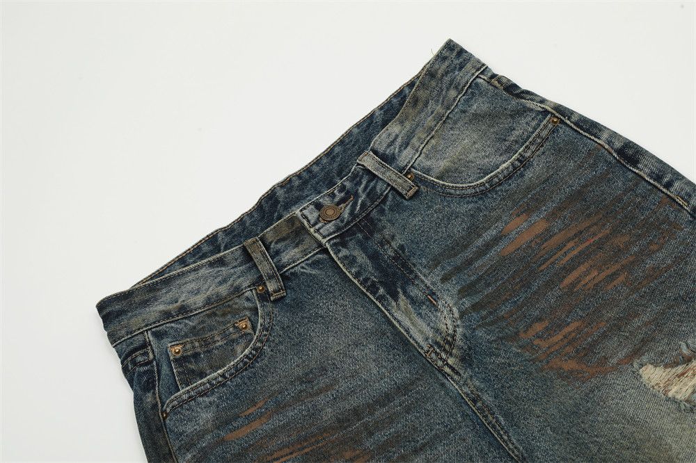 Japanese Brand × Jean Men's heavy duty punk distressed jeans y2k Size US 32 / EU 48 - 4 Thumbnail