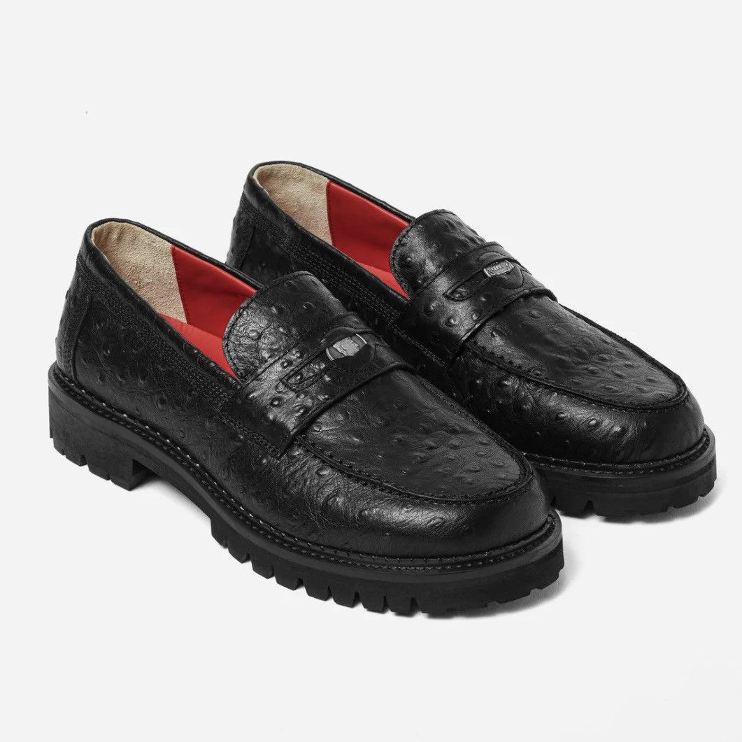 Fugazi x DSMNY Two Cent Loafers Ostrich Cow Leather