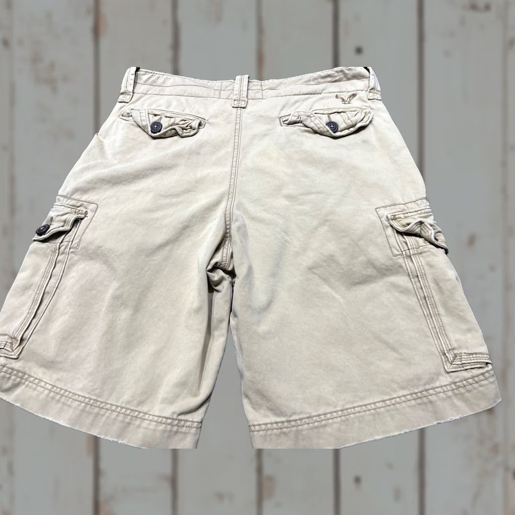 Vintage AMERICAN EAGLE Cargo Shorts Mens Size 32 Tan Brown Cotton Flat Front Belt Loops 9in Inseam Regular Modern Casual Vintage: No Size US 32 / EU 48 - 1 Thumbnail