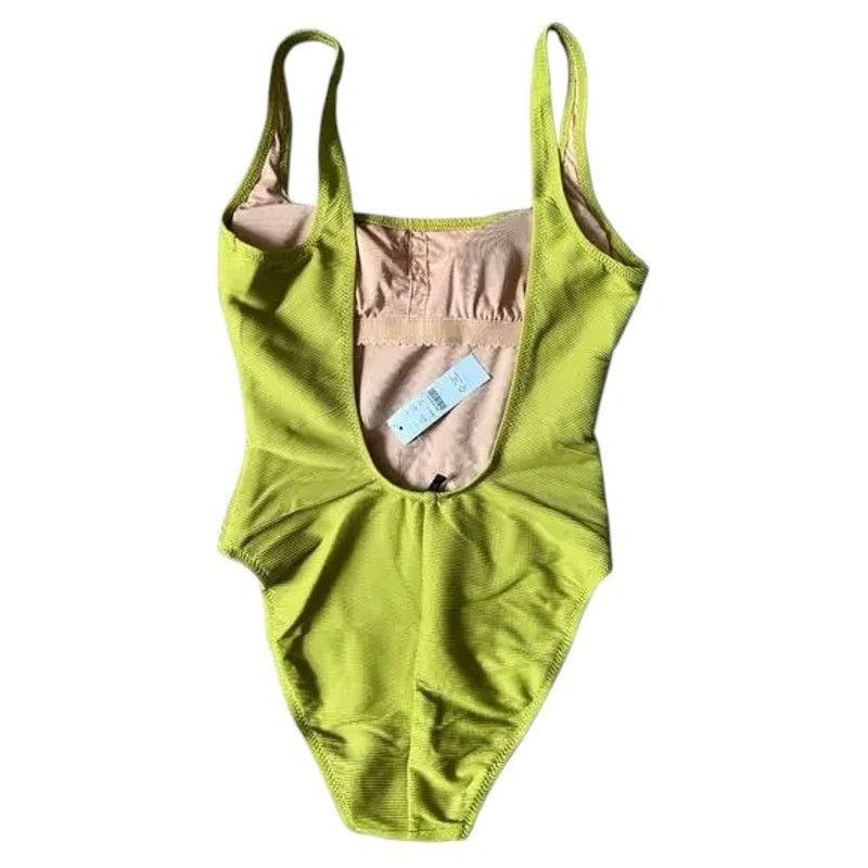 J.Crew J.Crew Salermo Olive Ribbed Squareneck One-Piece, US8/M Size ONE SIZE - 2 Thumbnail
