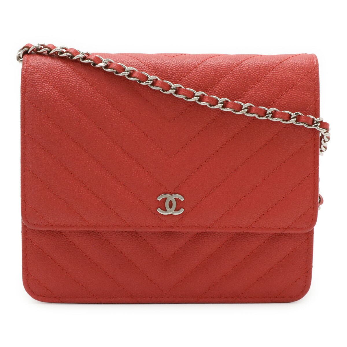 Chanel Chanel Chanel V Stitch Chevron Caviar 2way Shoulder Bag Leather Shoulder Bag DUTY FREE for USA Size ONE SIZE - 1 Thumbnail