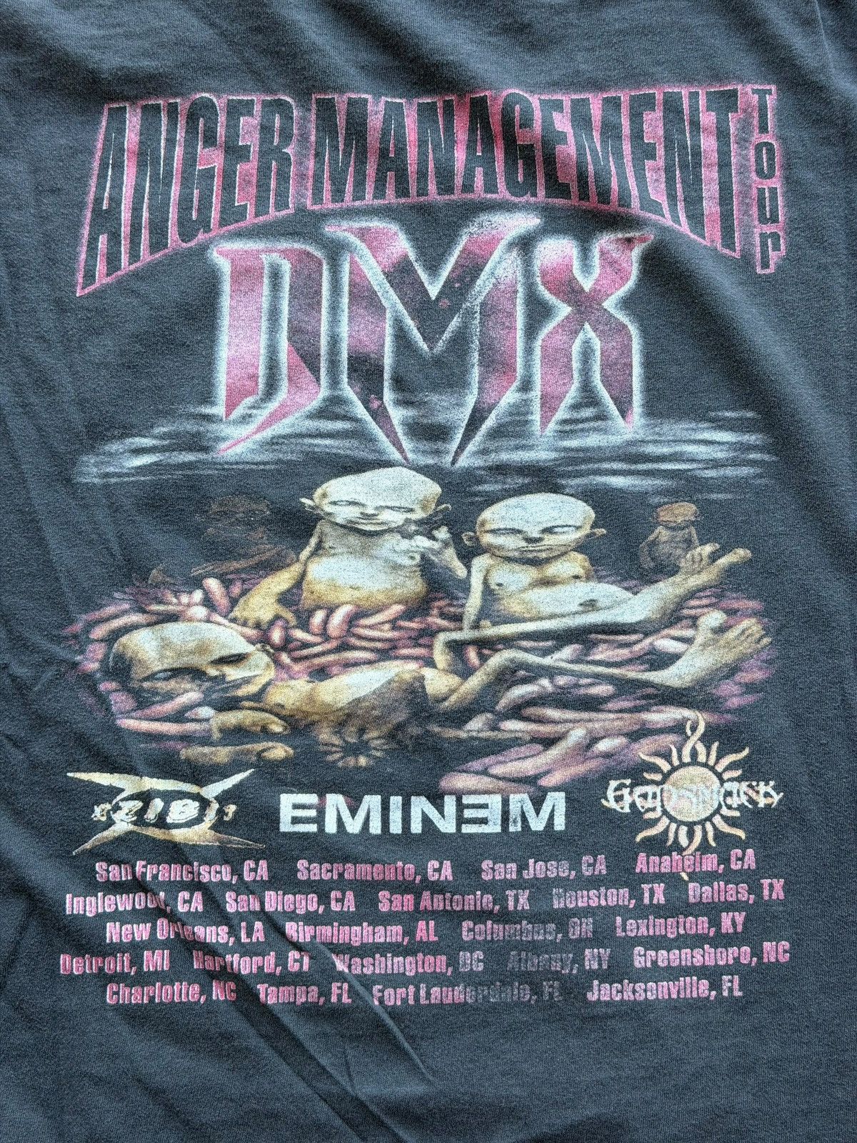 Band Tees *RARE*ANGER MANAGEMENT VINTAGE DMX EMINEM GODSMACK TOUR Size US XXL / EU 58 / 5 - 12 Thumbnail