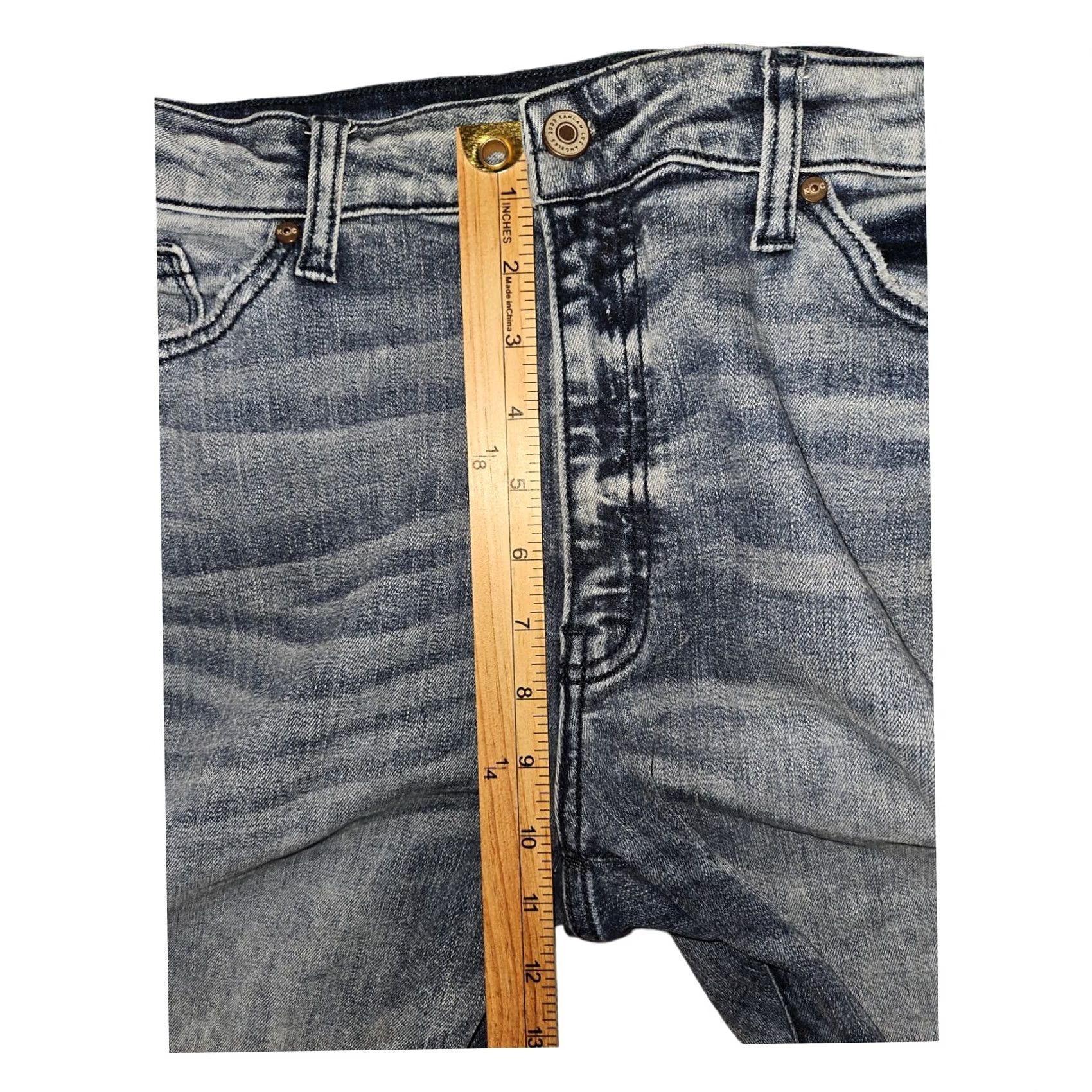 Vintage Kancan Cherish High Rise Skinny Jeans Women's 13 Distressed Stretch Blue 5-Pocket Inseam 29.5in Regular Size 34" / US 12 / IT 48 - 5 Thumbnail