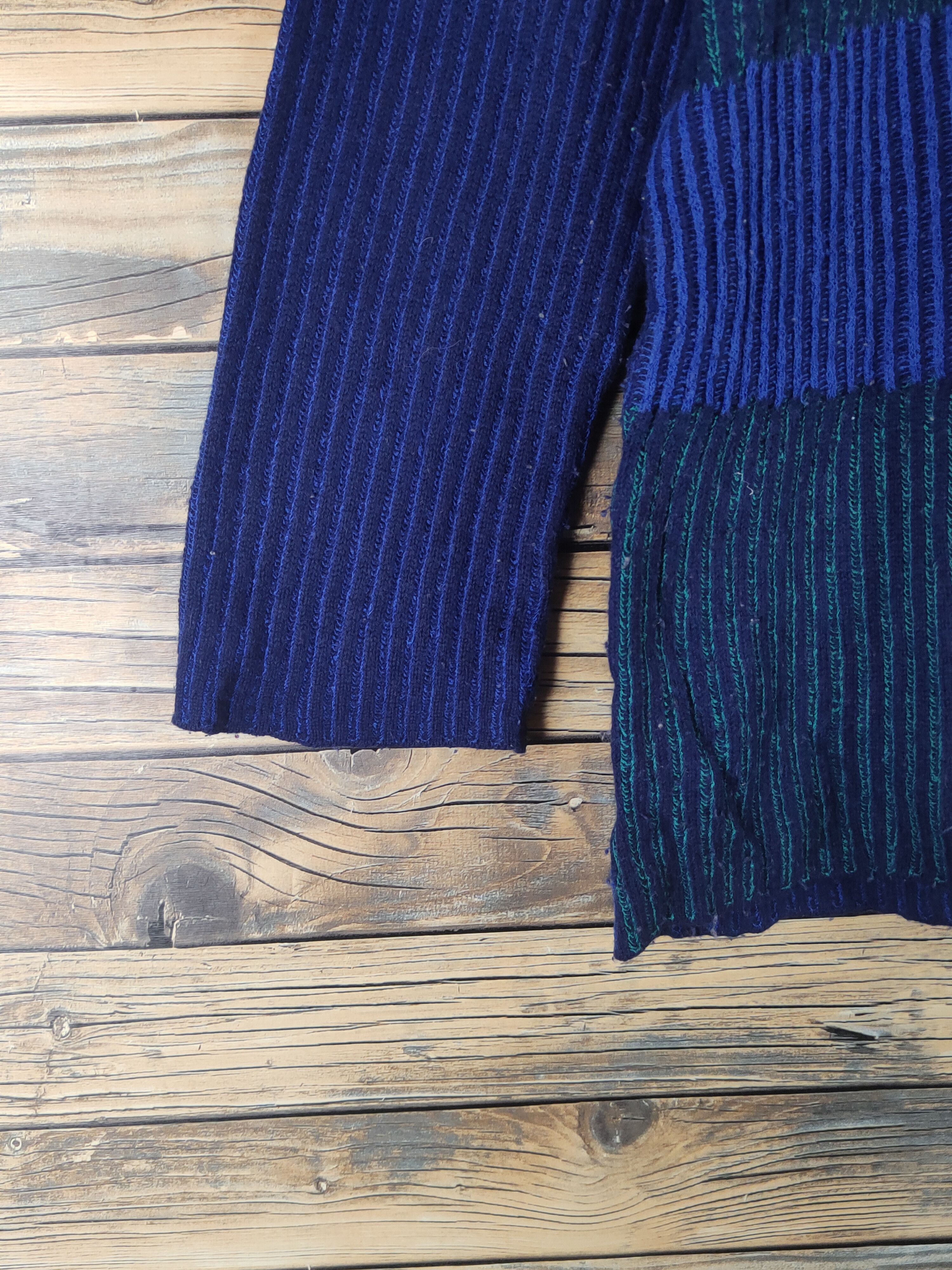 Homespun Knitwear Piare-Micalady Blue Green Knitwear Sweatshirts #W1529 Size M / US 6-8 / IT 42-44 - 5 Thumbnail