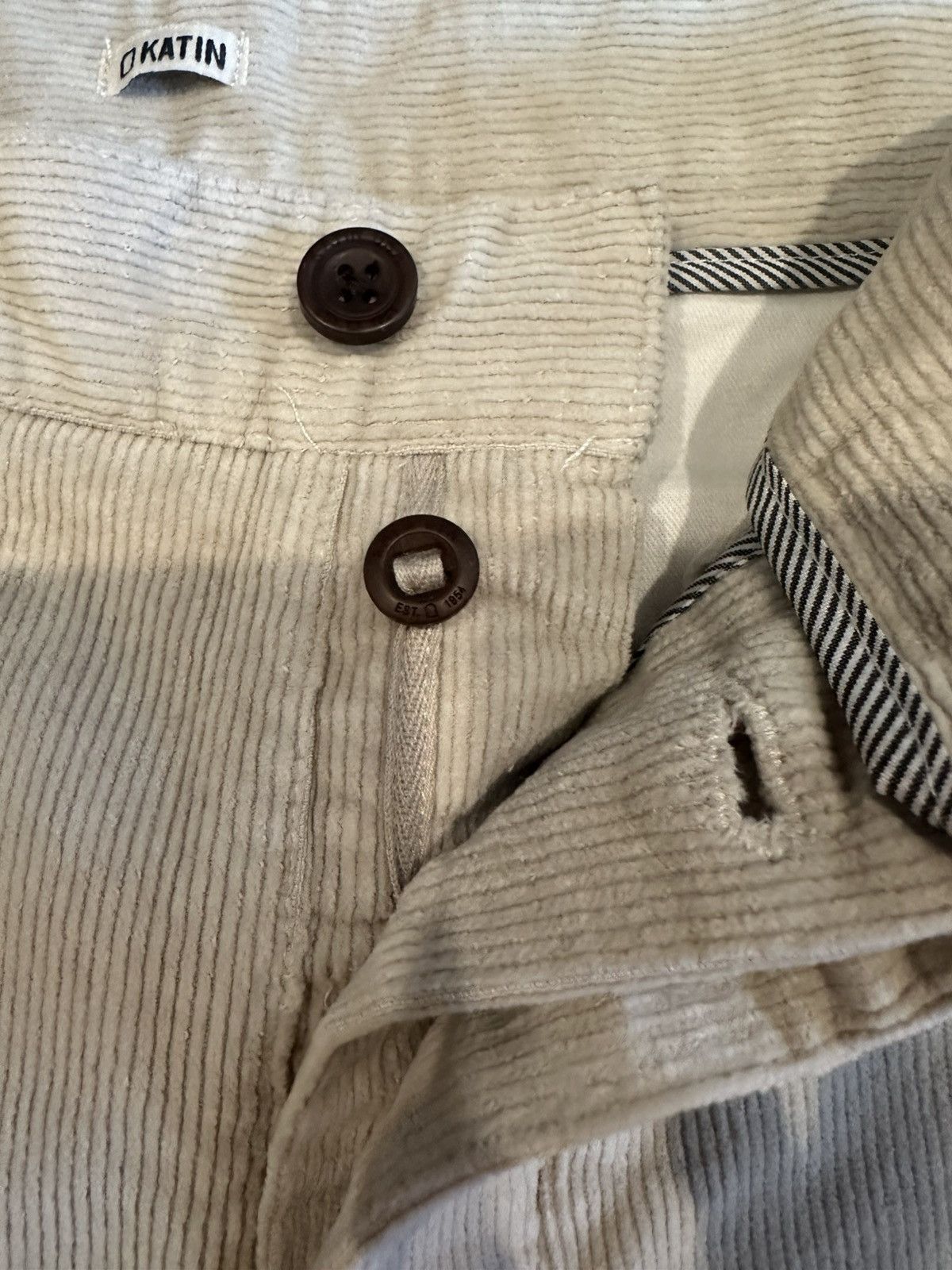 Katin Katin Corduroy Slim Fit Khaki Pants 34x31 Size US 34 / EU 50 - 4 Thumbnail