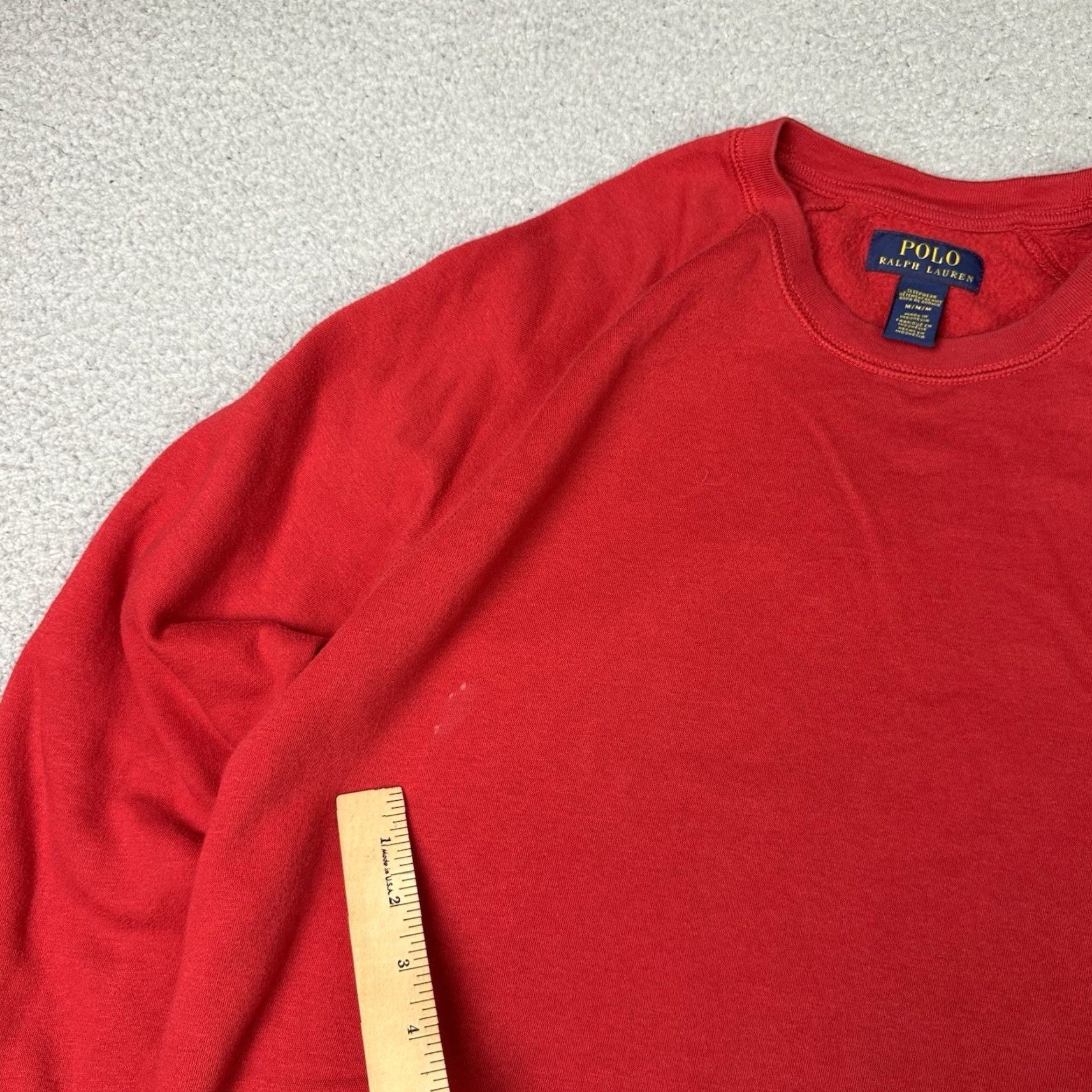 Polo Ralph Lauren VINTAGE Ralph Lauren Polo Sweatshirt Mens M Red Sleepwear RL Tiger Logo Fleece Rare Logo Knit Pullover Crew Neck Size US M / EU 48-50 / 2 - 6 Thumbnail