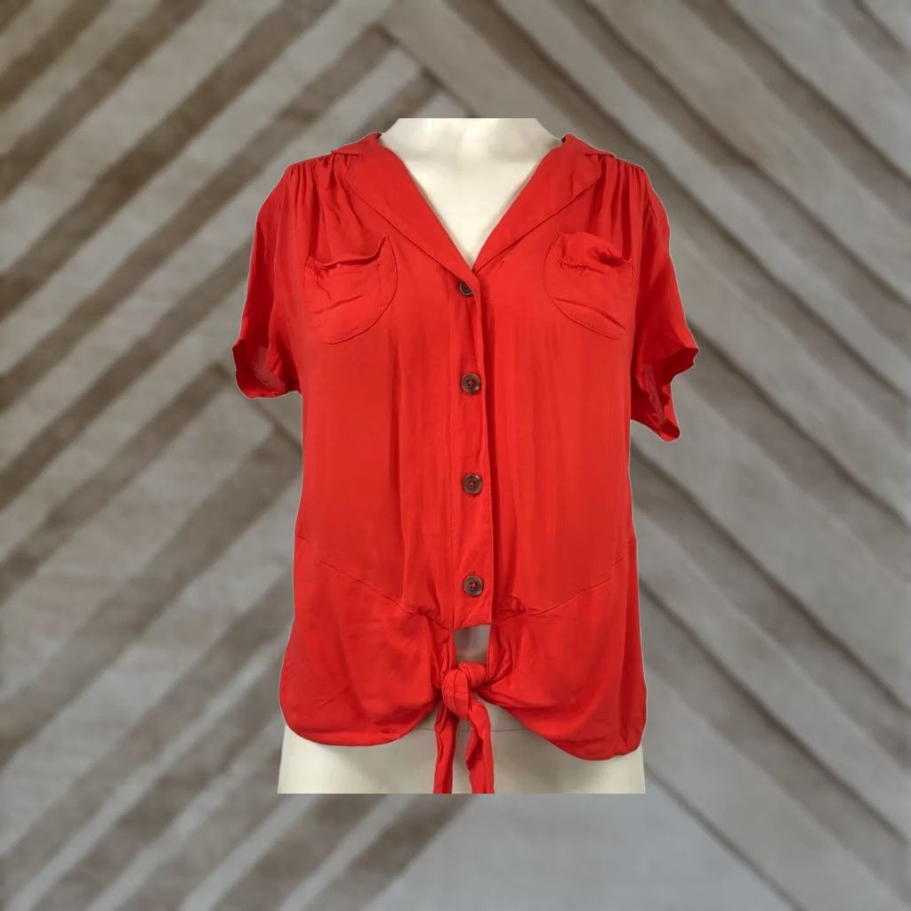 Vintage MAEVE Women's Red Short Sleeve Top Shirt 2 Size XS / US 0-2 / IT 36-38 - 1 Thumbnail