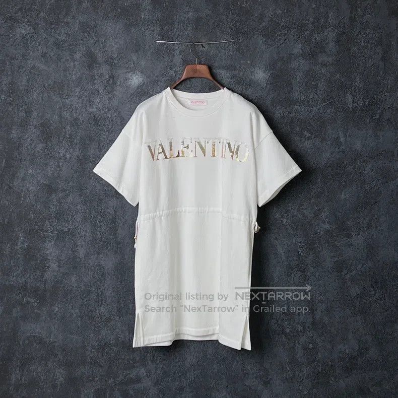 Valentino Valentino White letters or drawstring dresses Size M / US 6-8 / IT 42-44 - 1 Thumbnail