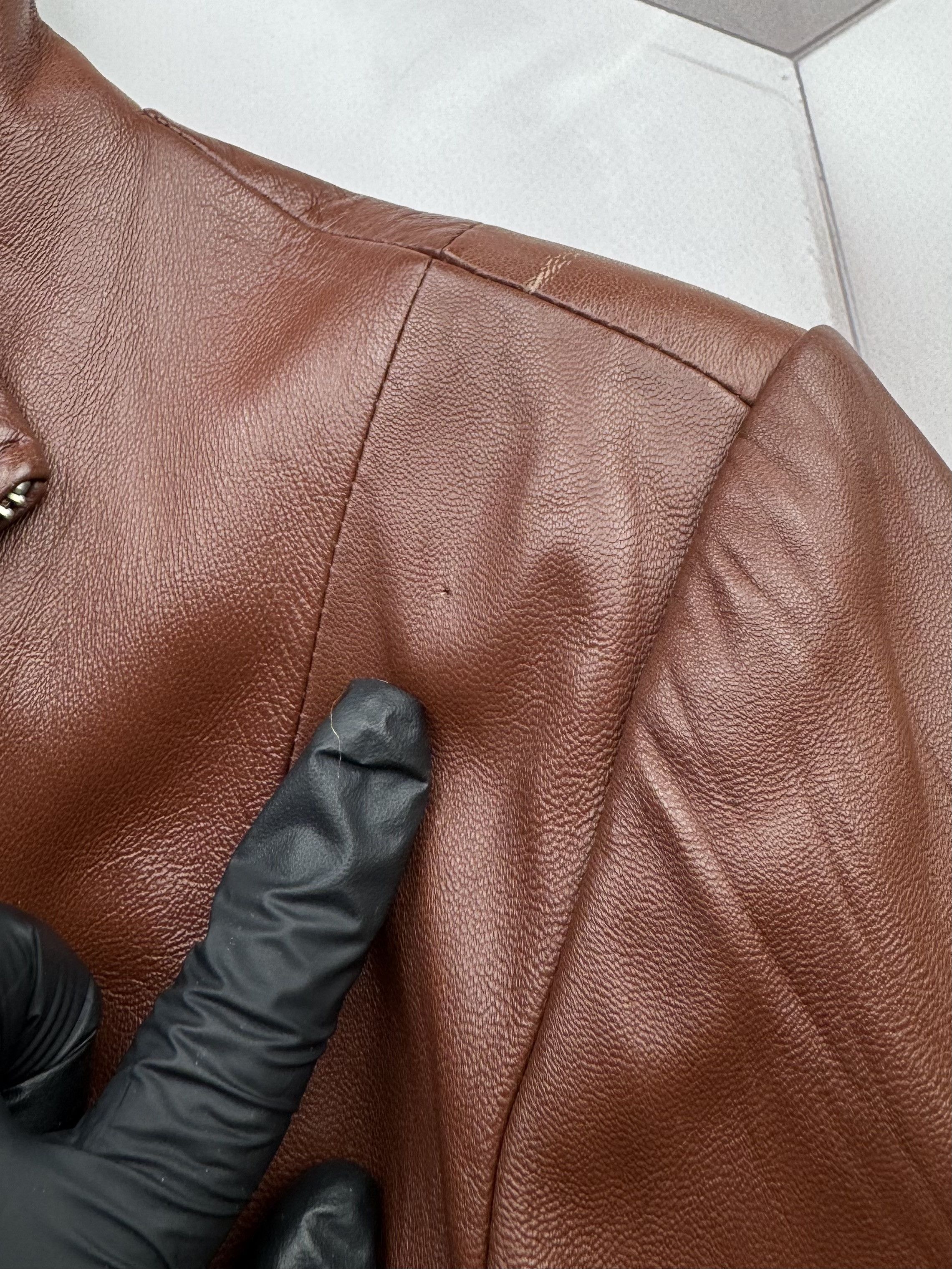 Japanese Brand Vintage Leather Jacket (E4) Size M / US 6-8 / IT 42-44 - 7 Thumbnail