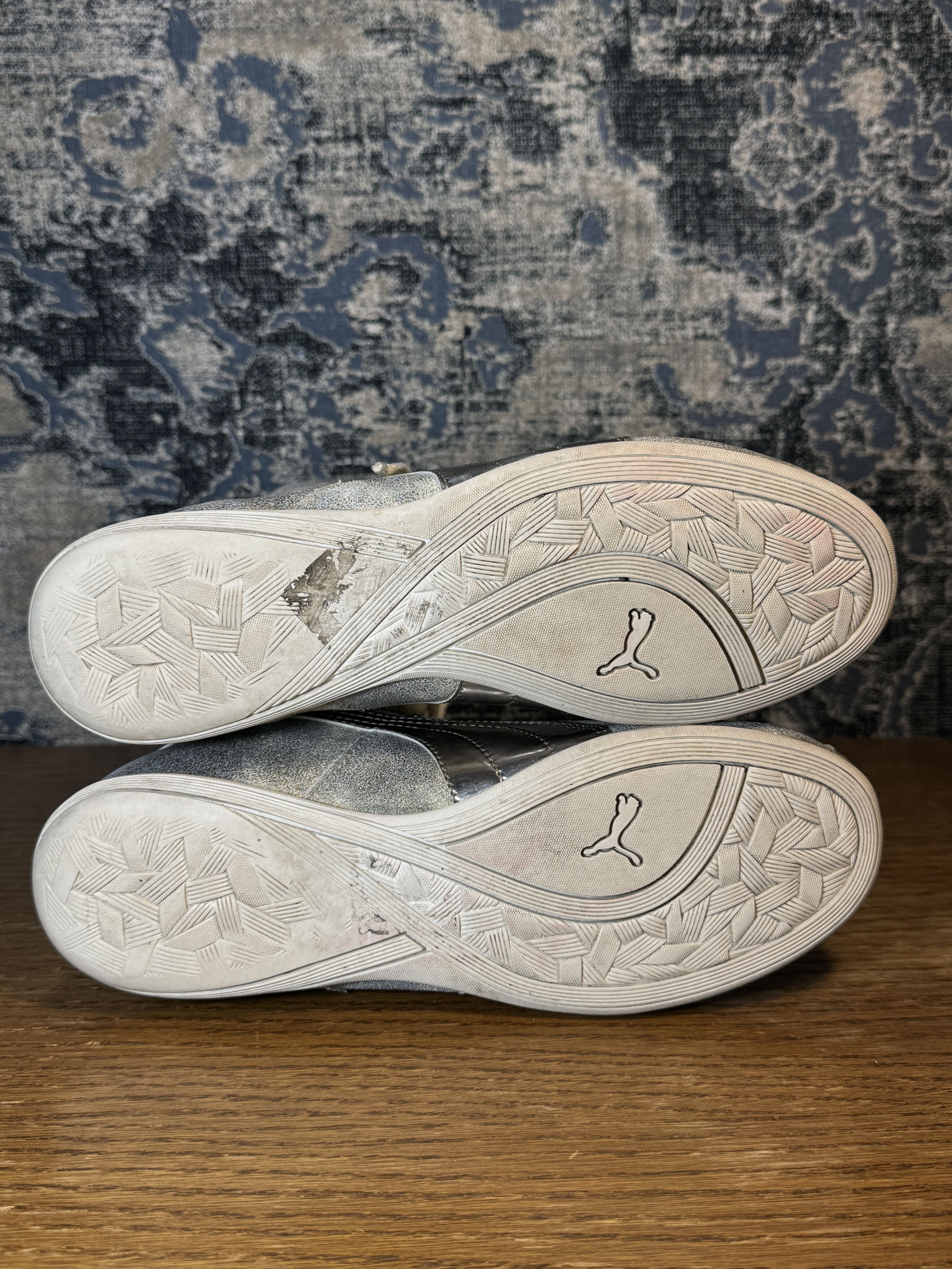 Puma Puma Eskiva high top boxing sneakers silver leather Size US 8.5 / IT 38.5 - 3 Thumbnail