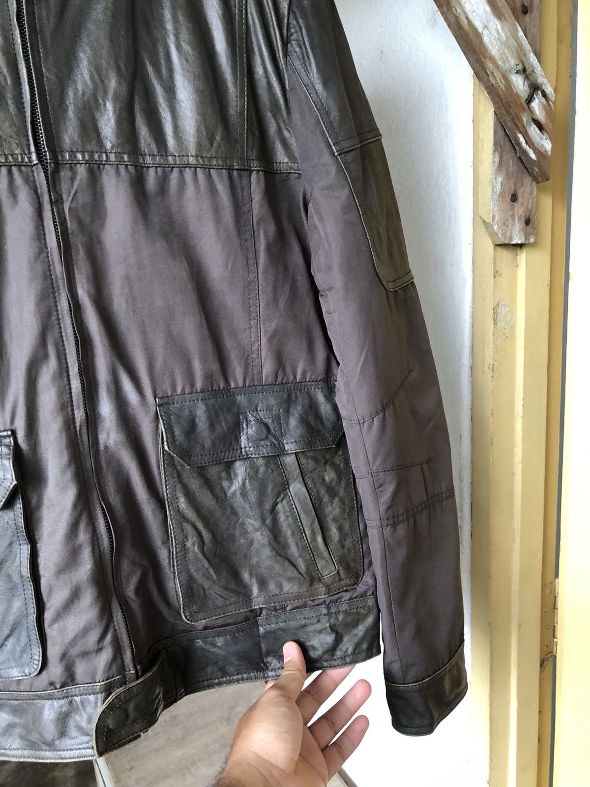 If Six Was Nine Carol Christian Poell Style ZIOSONGZIO Half Leather Jacket Size US M / EU 48-50 / 2 - 7 Thumbnail
