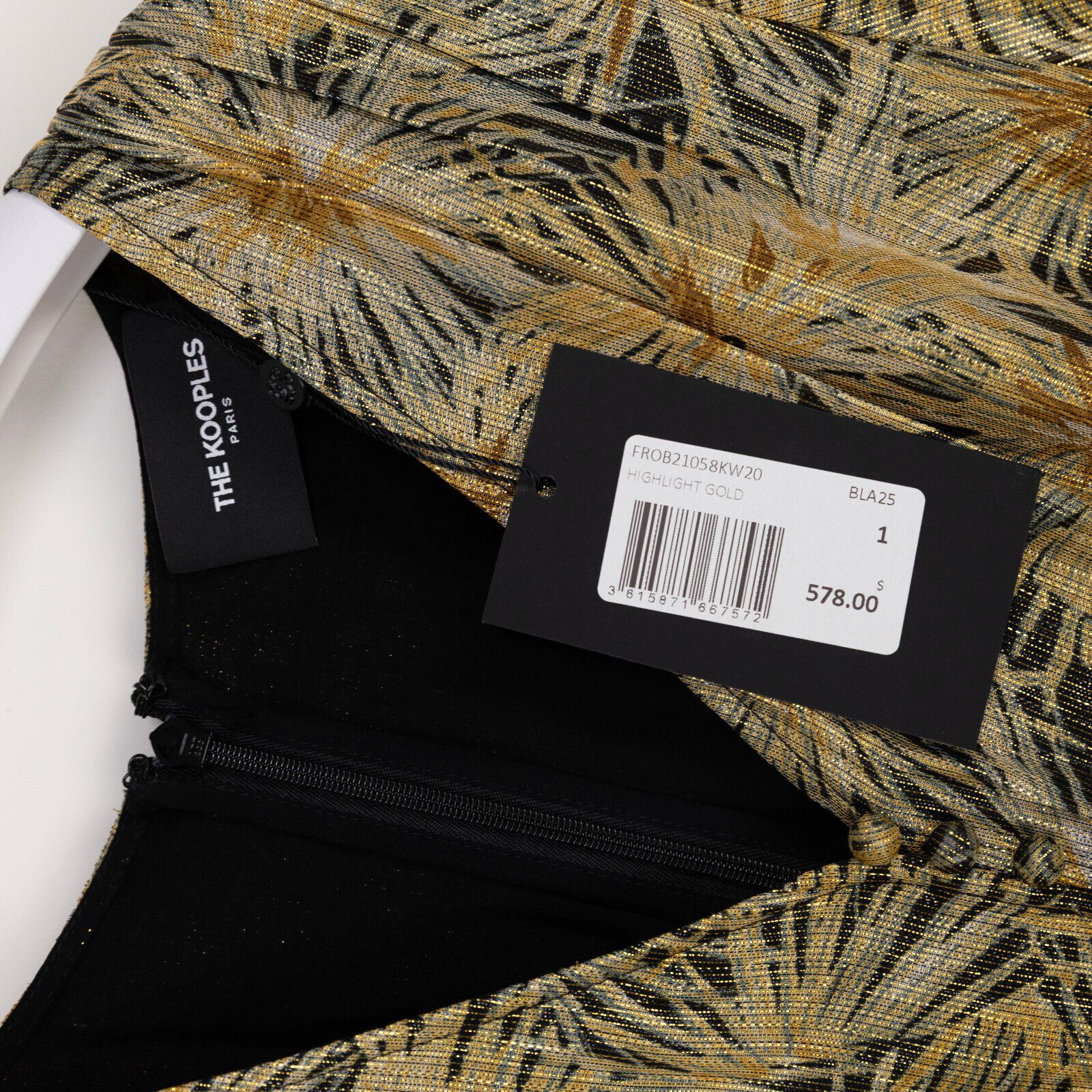The Kooples The Kooples Floral Print Midi Dress Highlight Gold Size 1/S Size S / US 4 / IT 40 - 5 Thumbnail