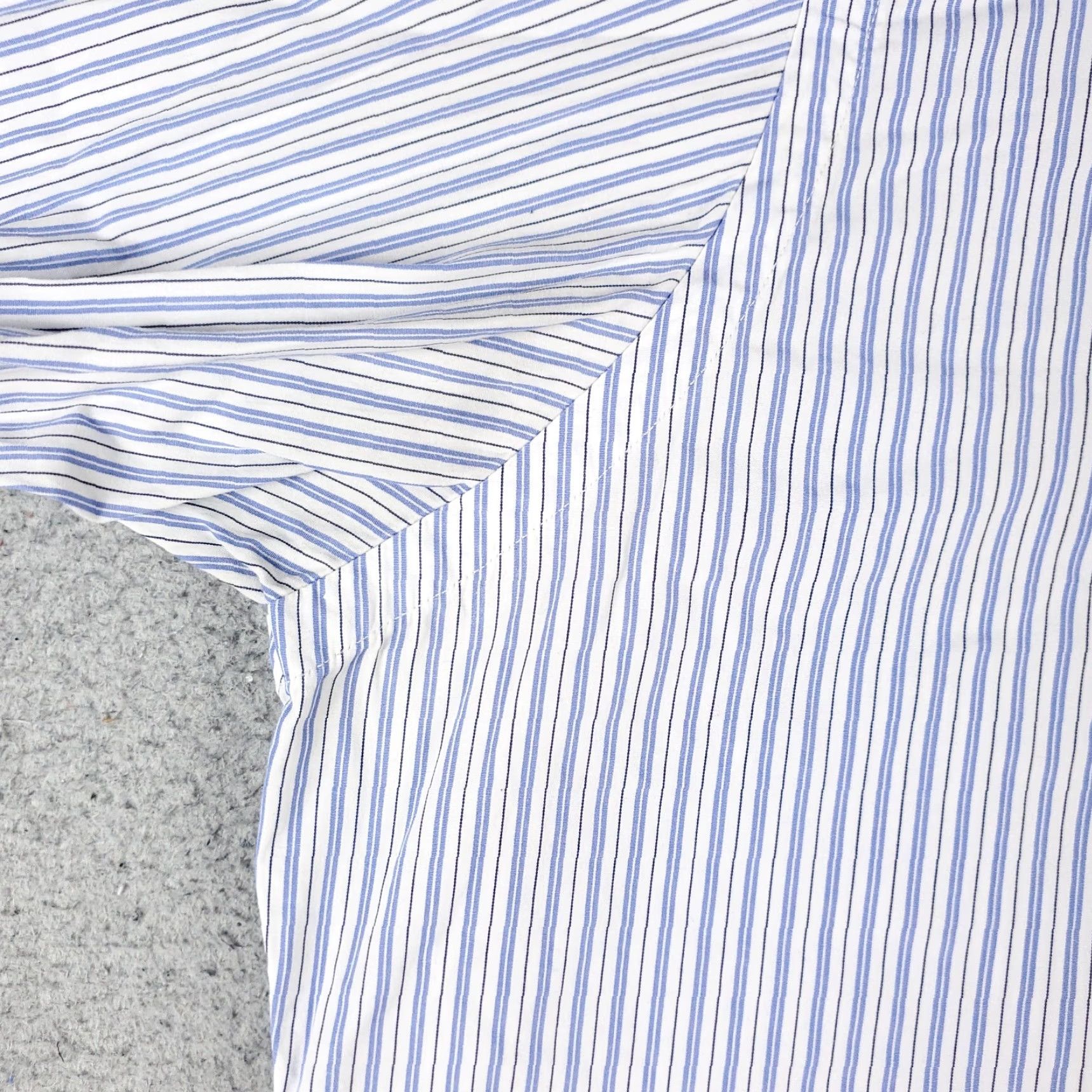 Ralph Lauren Ralph Lauren Shirt Mens 17 Blue Striped Dress Button-Down Long Sleeve 17 Dress Shirt Blue Mens Regular 90s American Classic Modern Size 46R - 3 Thumbnail