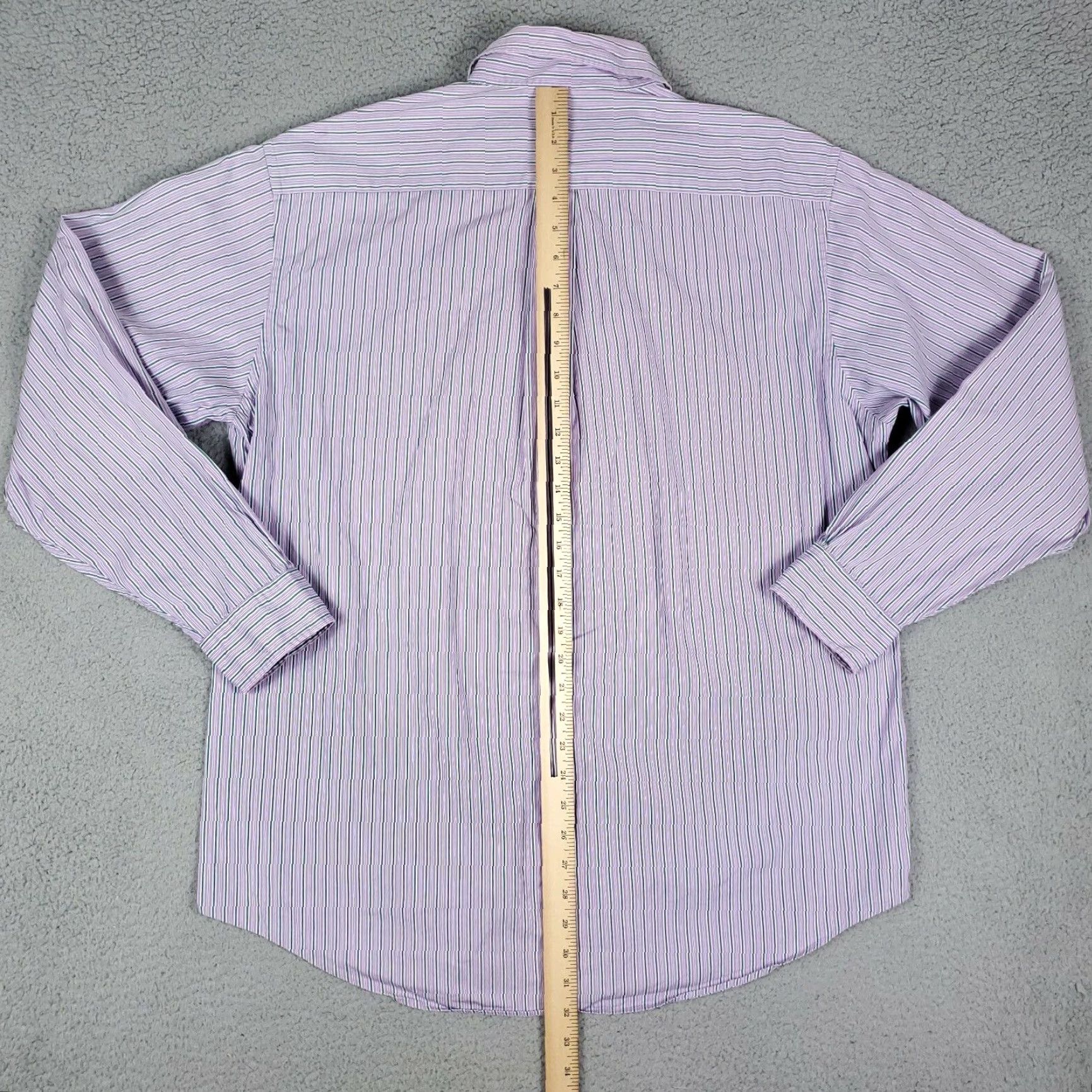 Brooks Brothers VINTAGE Brooks Brothers Purple Striped Button-Up Shirt Large Casual Long Sleeve Mens Size US L / EU 52-54 / 3 - 6 Thumbnail