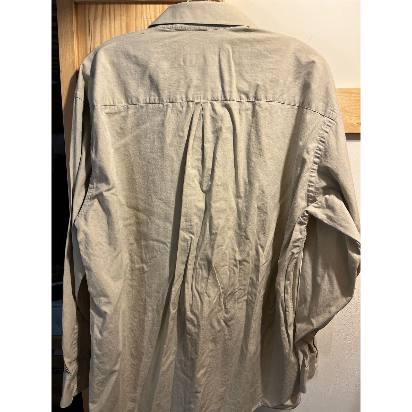 Pronto Uomo Pronto-Uomo Men’s 16.5 32/33 Beige LS Cotton Shirt EUC Size US XL / EU 56 / 4 - 10 Thumbnail
