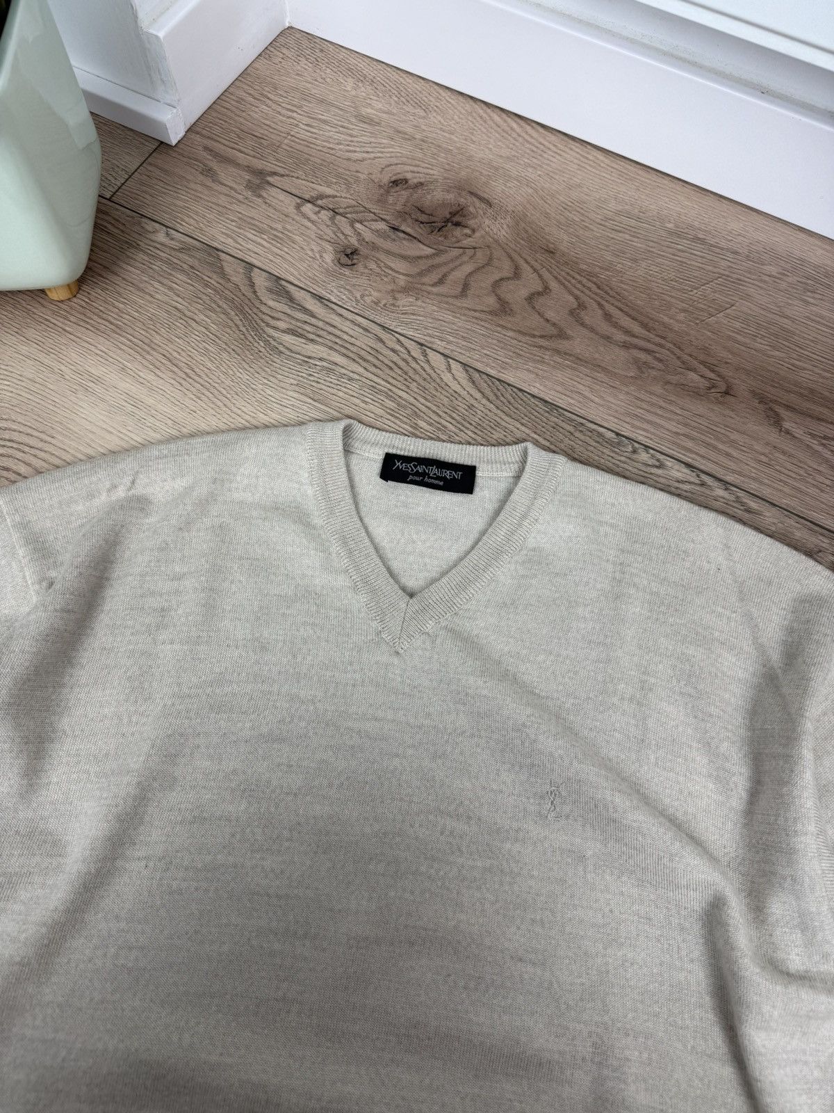 Vintage 90’s YSL Sweater Beige YSL Sweater Size US M / EU 48-50 / 2 - 2 Thumbnail