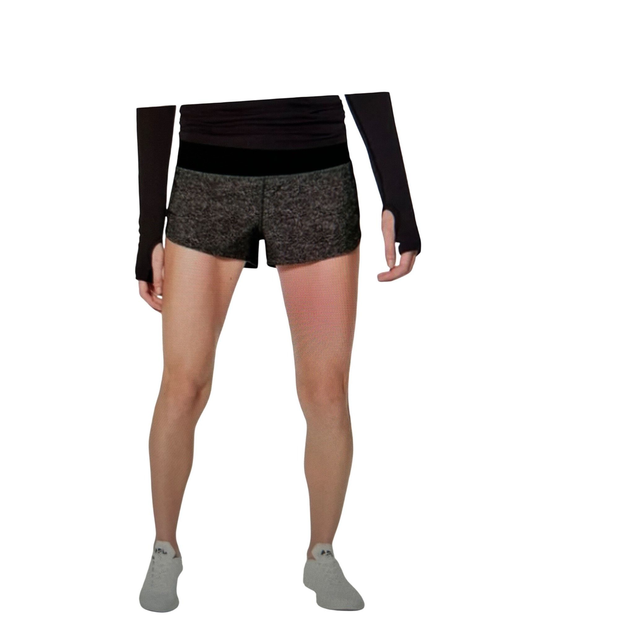 Lululemon Lululemon Speed Up Short Sz 4 Heather Gray Lux Multi Black S Size 26" / US 2 / IT 38 - 1 Thumbnail