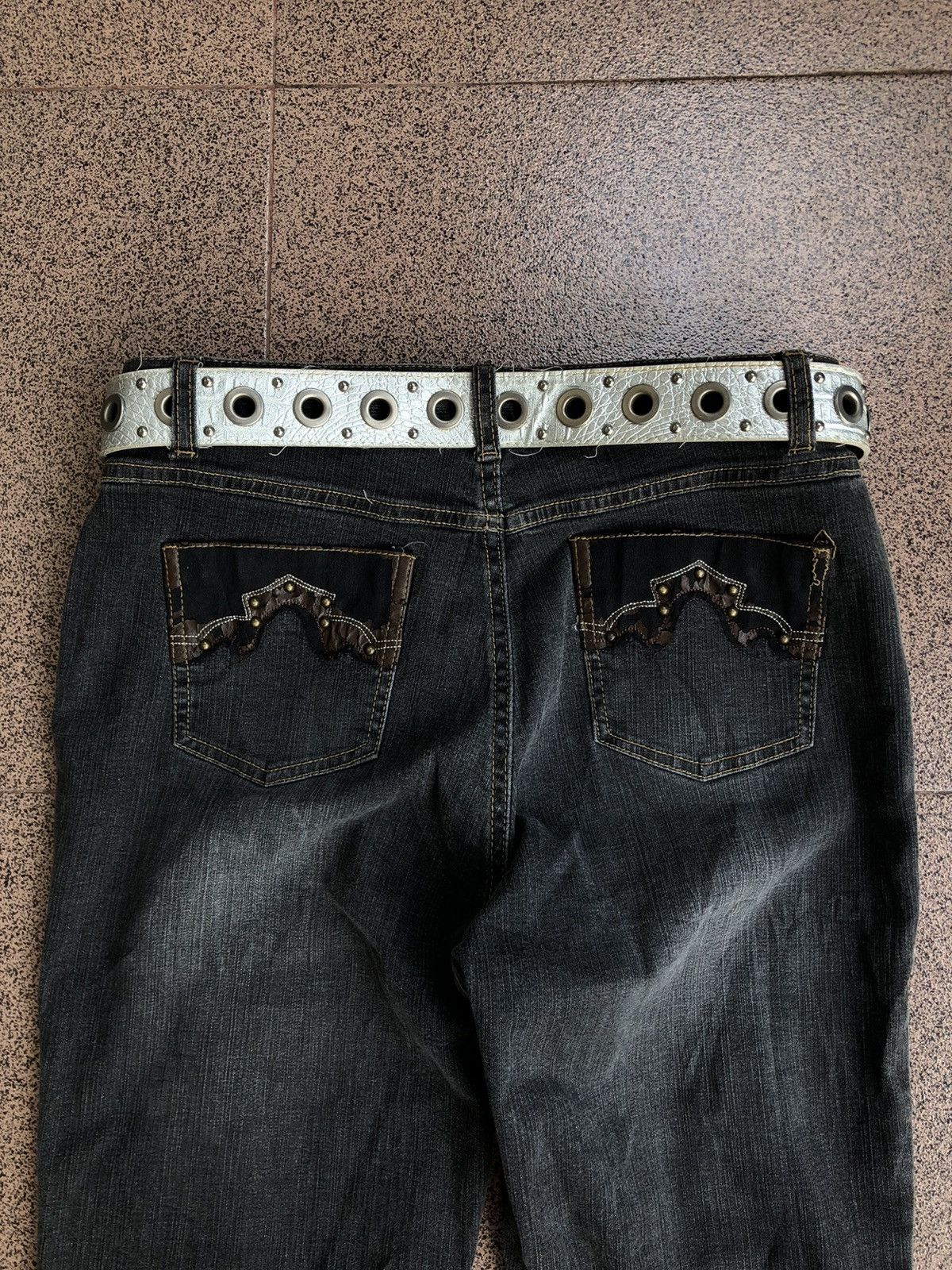 Japanese Brand Silver belt Leather studded like lgb if six was nine Size ONE SIZE - 3 Thumbnail