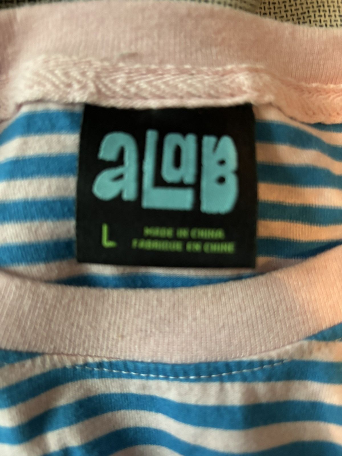 A.LAB A Lab Blue and Pink striped T-Shirt Size US L / EU 52-54 / 3 - 2 Thumbnail