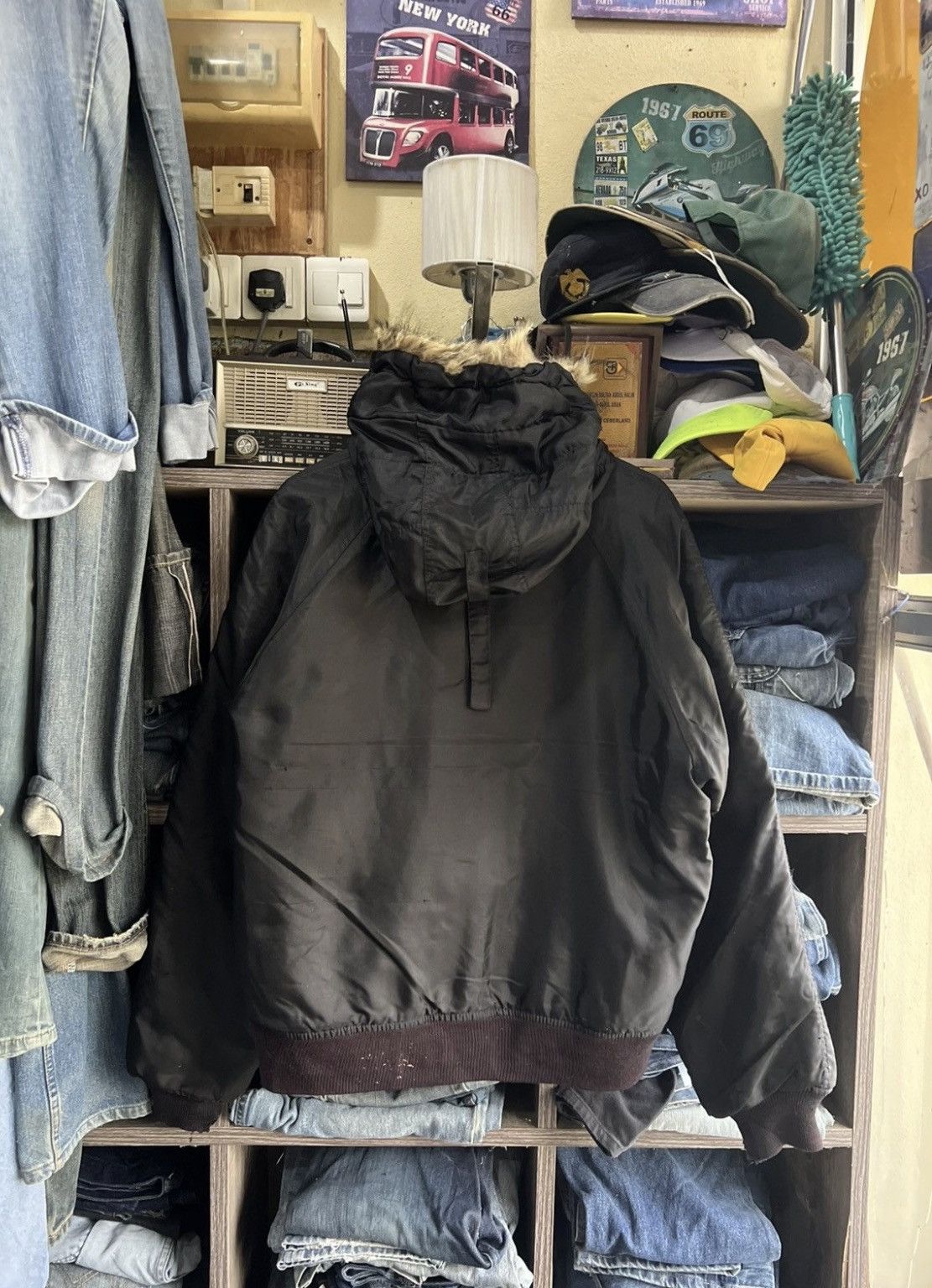 Other 🔥Vintage Pulloveria Flight Jacket With Hoodie Size US L / EU 52-54 / 3 - 5 Thumbnail