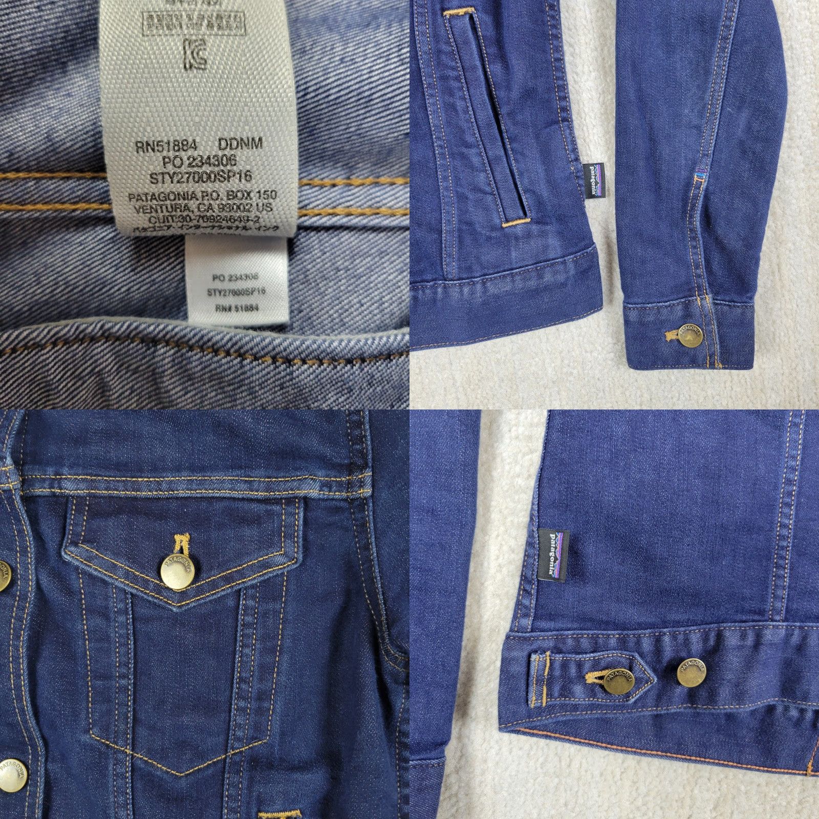 Patagonia Patagonia Denim Jacket Womens XS Blue Iron Clad Dark Wash Organic Cotton Hiking Jacket Womens XS Blue Denim Jacket Outdoor Vintage No Size XS / US 0-2 / IT 36-38 - 8 Thumbnail