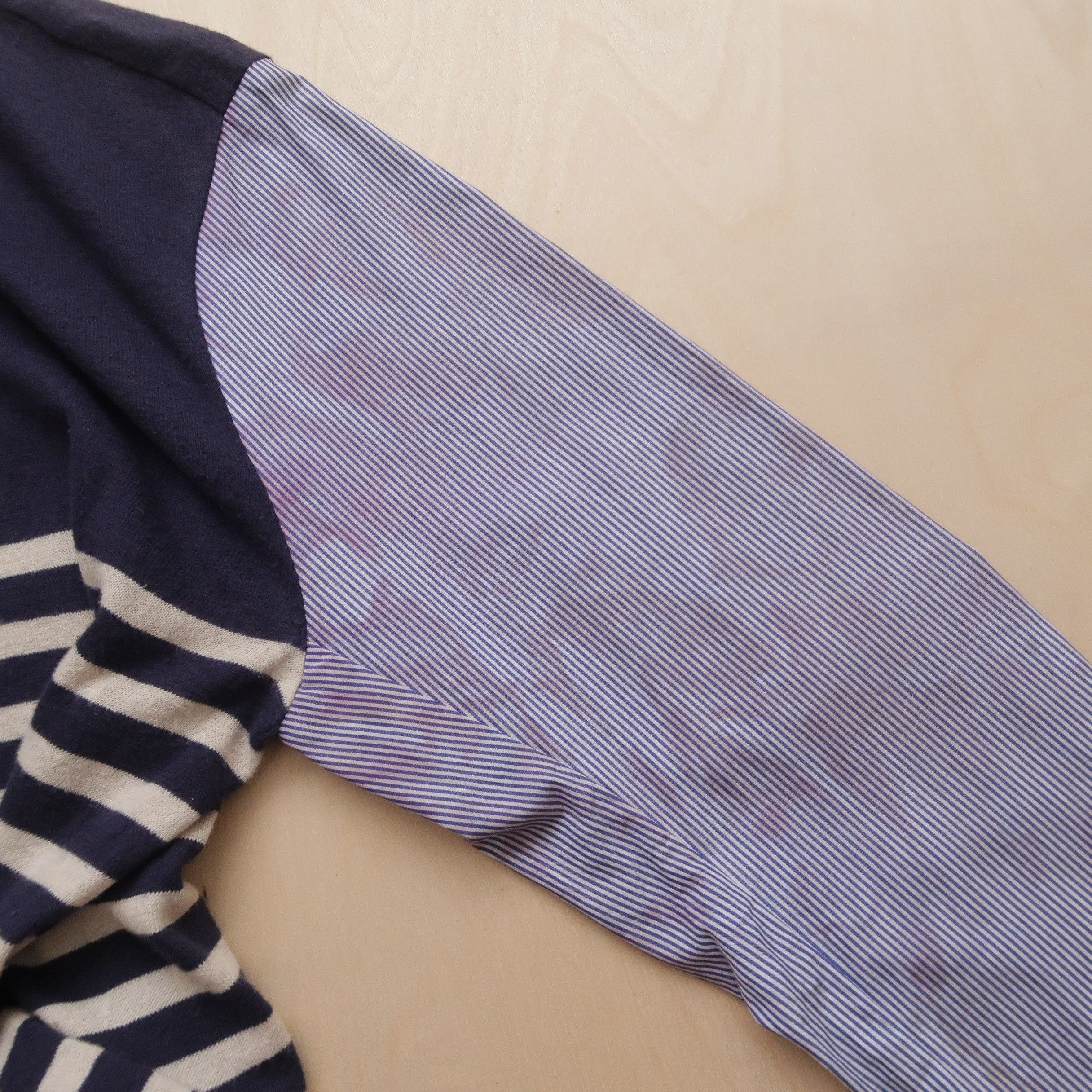 Issey Miyake 90s Issey Miyake Frapbois Hybrid Cardigan Knit Shirt Faded Size US M / EU 48-50 / 2 - 13 Thumbnail