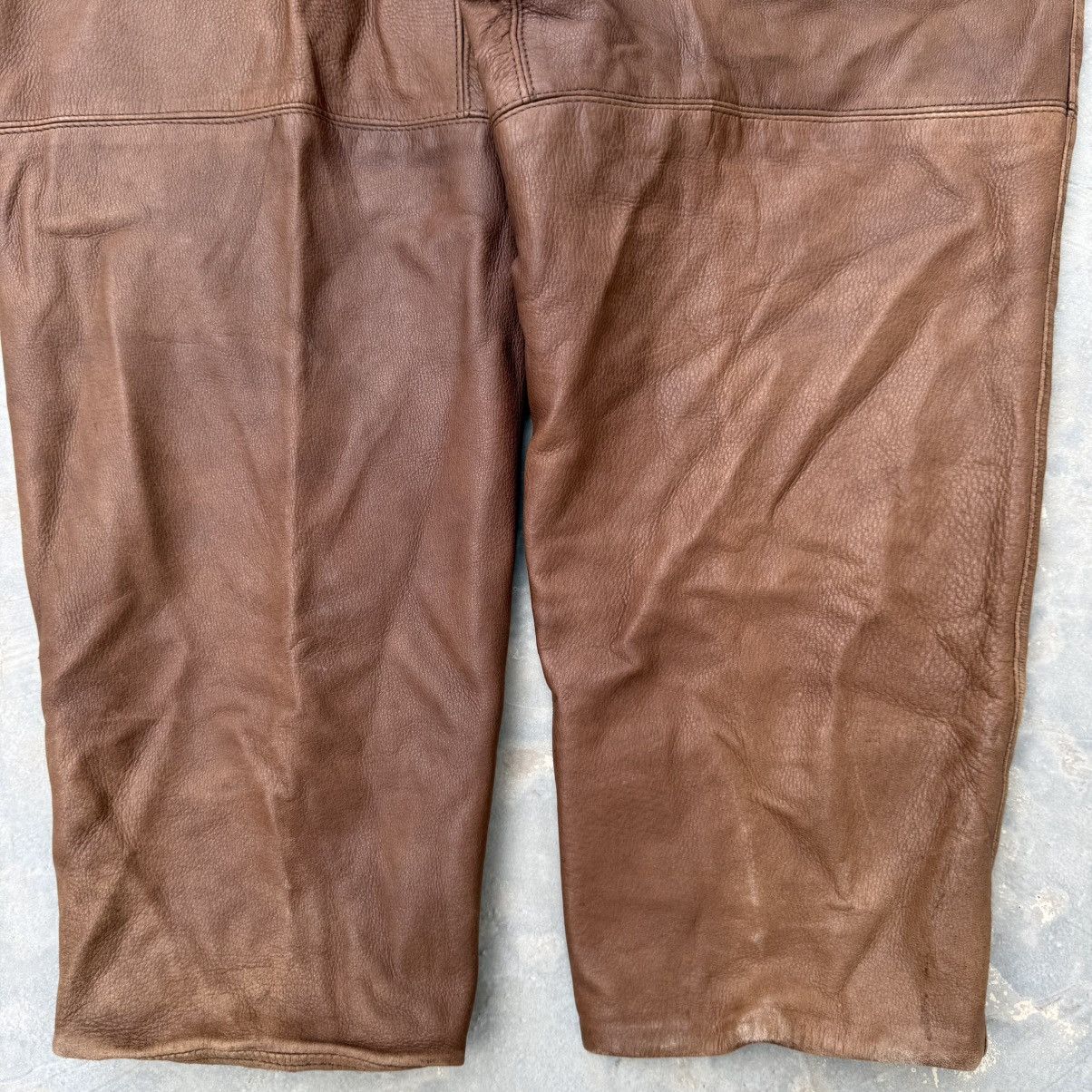 Issey Miyake Vintage Archive 80s Issey Miyake Men Deerskin Leather Pants Size US 32 / EU 48 - 7 Thumbnail