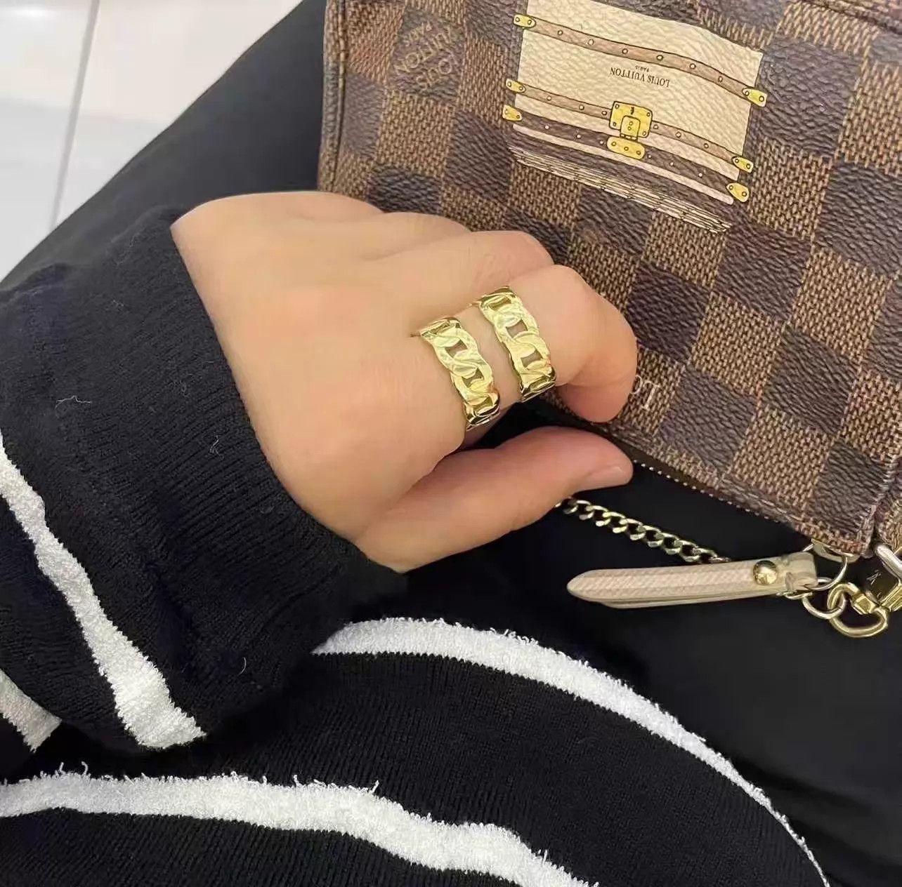 Louis Vuitton LV Doodle Mini Brown Checkerboard Pochette Size ONE SIZE - 6 Thumbnail