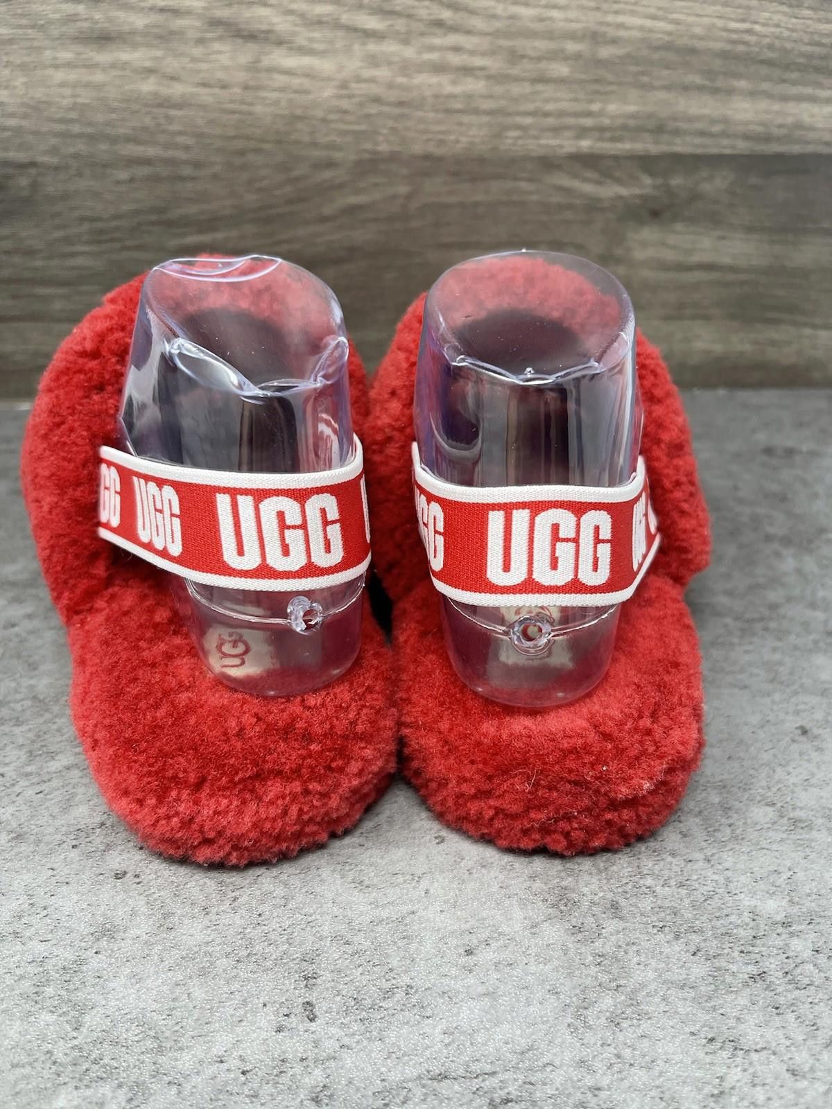 Ugg UGG Fluff Yeah Slide Slippers Womens Size 6 Red Fur Size US 6 / IT 36 - 6 Thumbnail