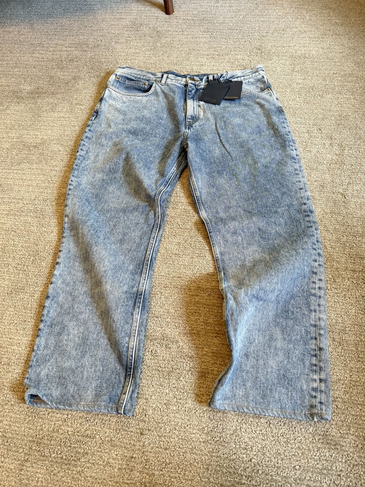 Louis Vuitton Washed Regular Jeans - Indigo Size US 38 / EU 54 - 1 Thumbnail